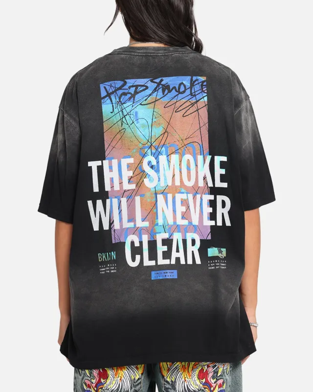 Pop Smoke Never Clear T-Shirt Black Wash sold by Culture Kings