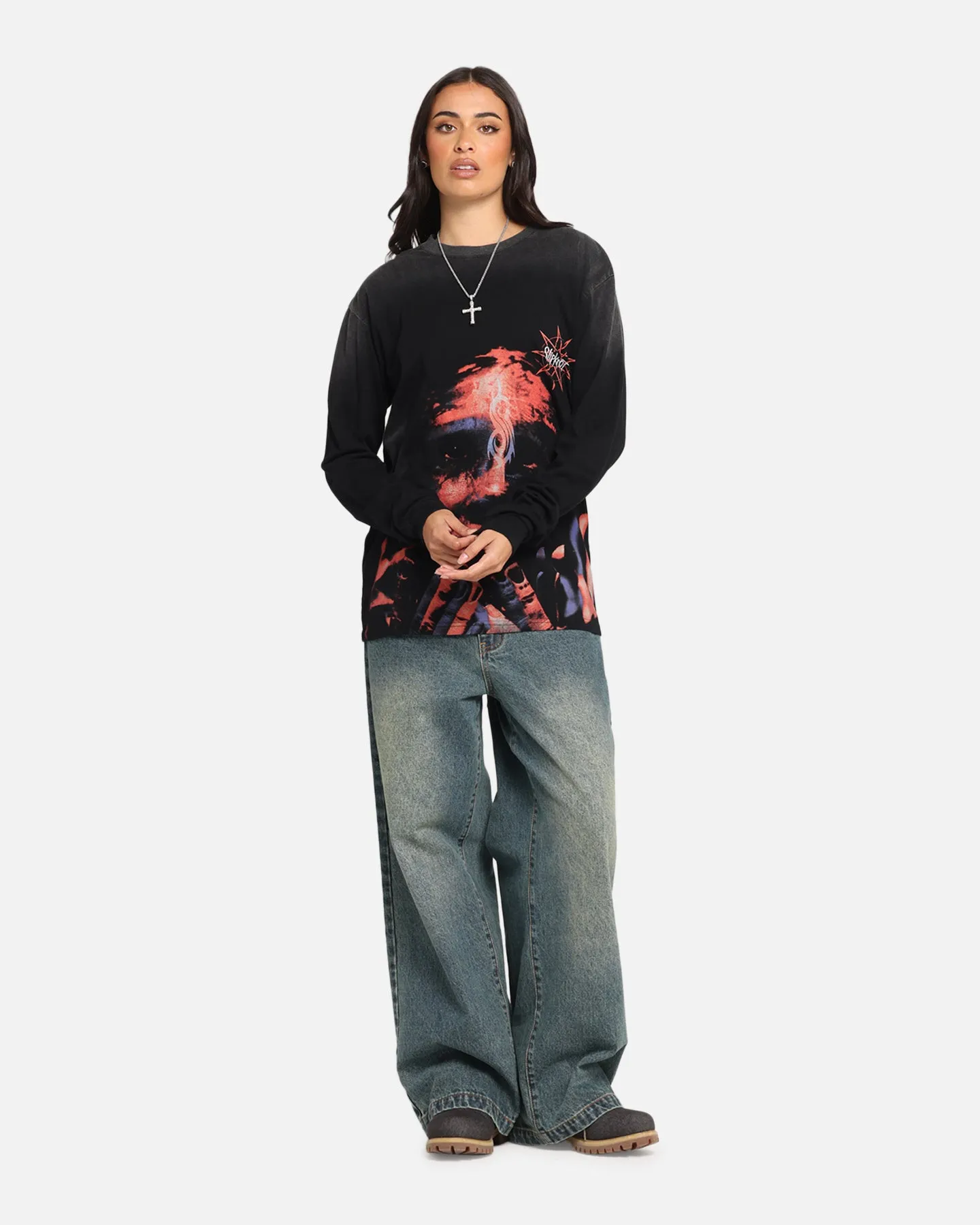 Slipknot Slipknot Long Sleeve T-Shirt Washed Black sold by Culture Kings product image thumbnail 2