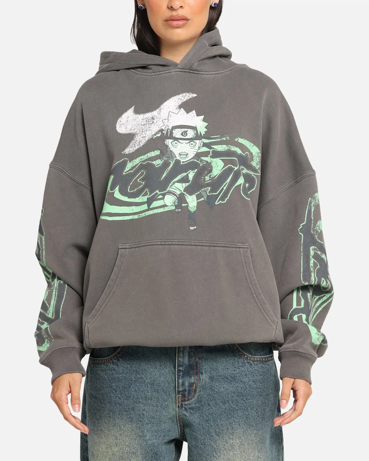 Goat Crew X Naruto Sage Mode Premium Hoodie Washed Charcoal sold by Culture Kings