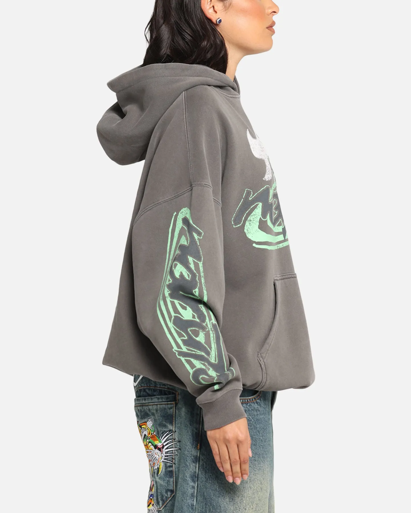 Goat Crew X Naruto Sage Mode Premium Hoodie Washed Charcoal sold by Culture Kings product image thumbnail 4