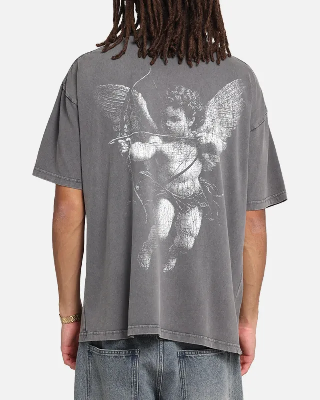 Saint Morta Redemption Mock Neck T-Shirt Washed Charcoal sold by Culture Kings