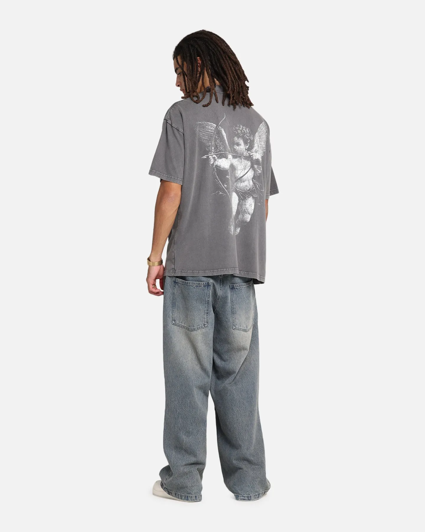 Saint Morta Redemption Mock Neck T-Shirt Washed Charcoal sold by Culture Kings product image thumbnail 3