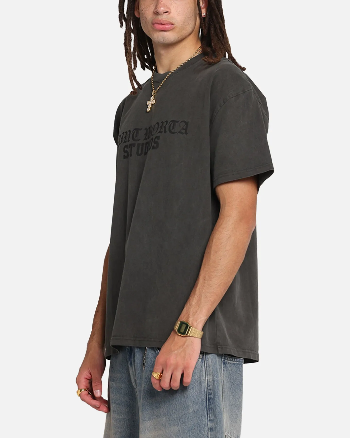 Saint Morta Studios Boxy T-Shirt Black Wash sold by Culture Kings product image thumbnail 5