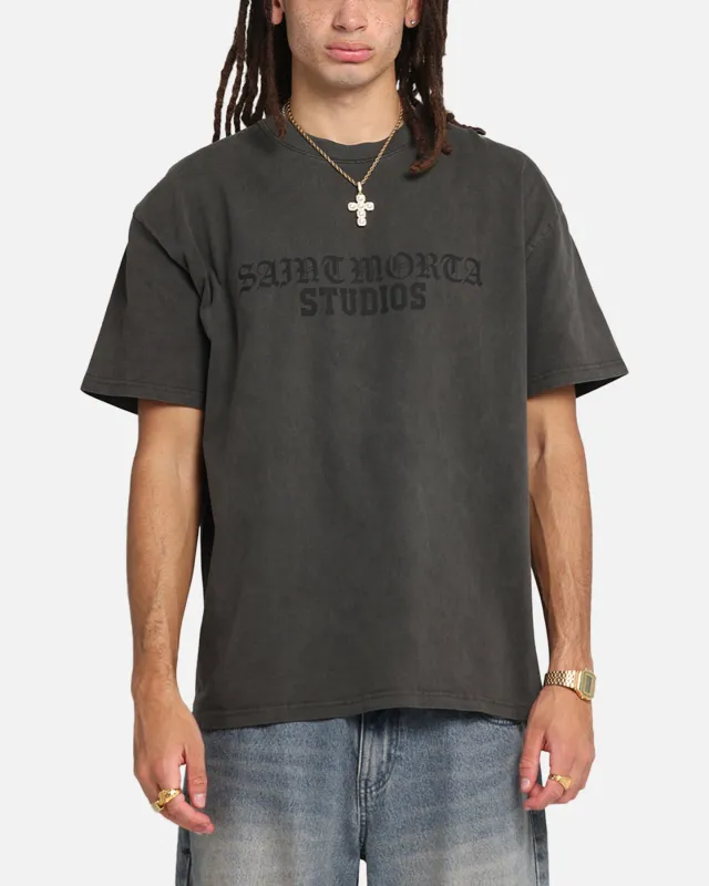 Saint Morta Studios Boxy T-Shirt Black Wash sold by Culture Kings