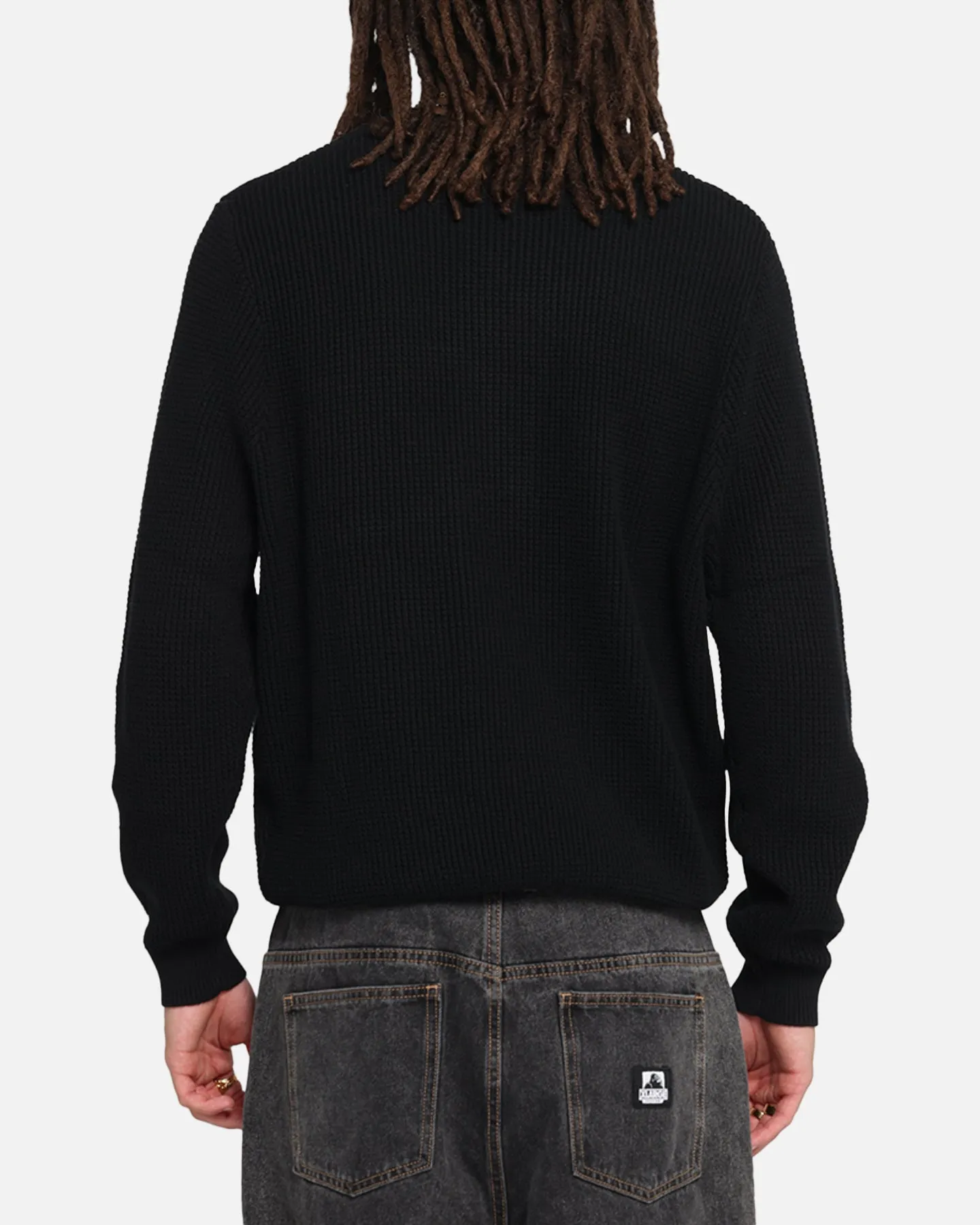 X-Large Script Waffle Knit Sweater Black sold by Culture Kings product image thumbnail 3