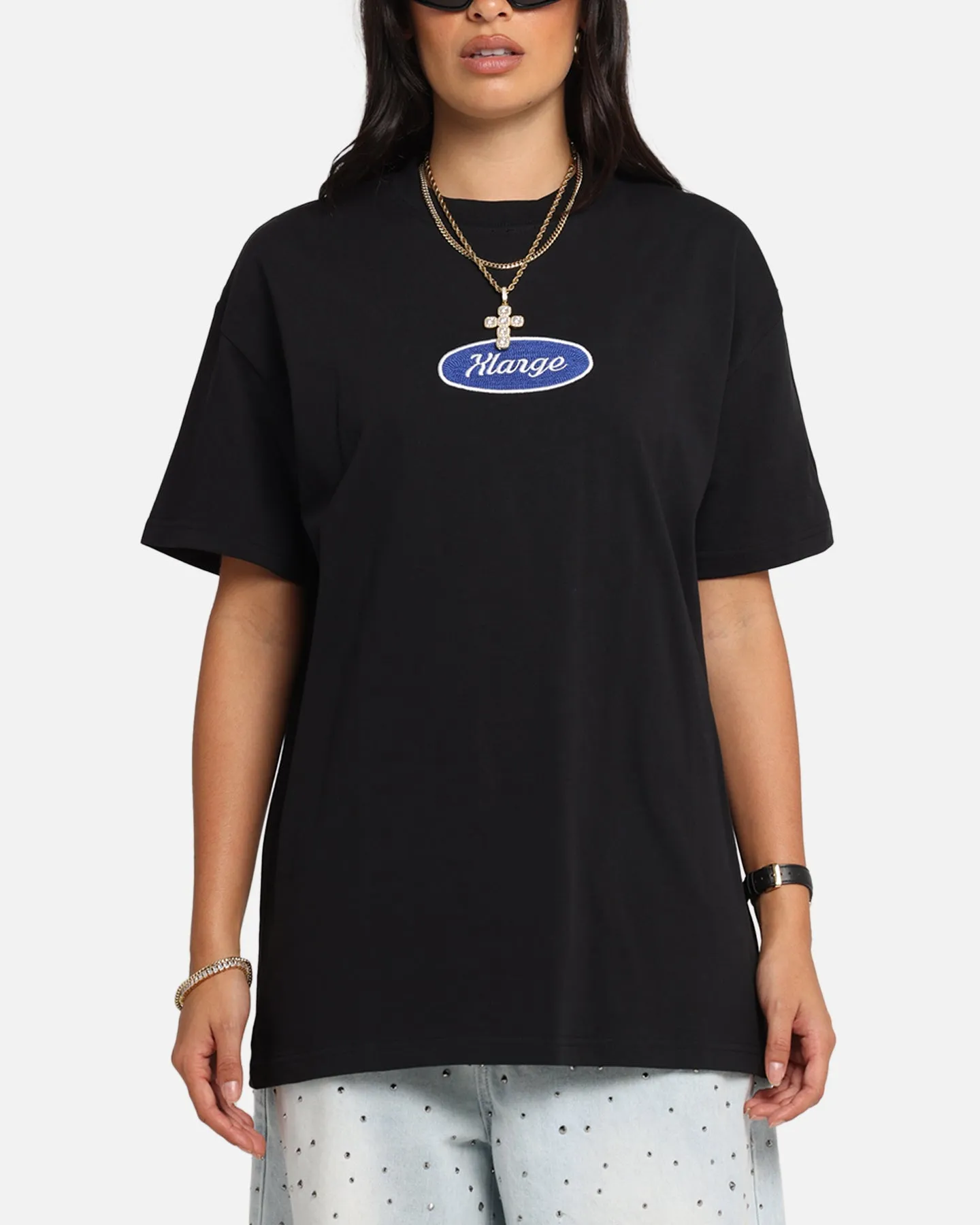 X-Large Oval Script T-Shirt Black sold by Culture Kings