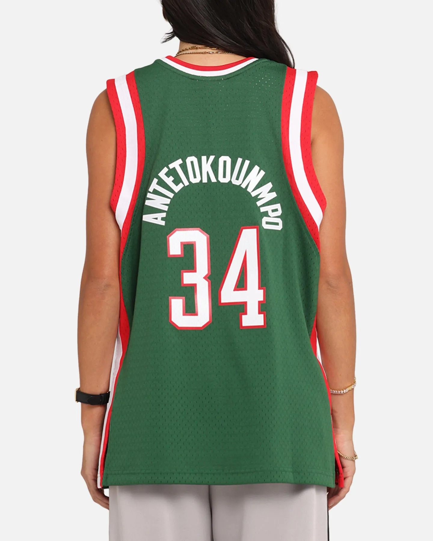 Mitchell & Ness Milwaukee Bucks Giannis Antetokounmpo Swing Jersey Dark Green sold by Culture Kings product image thumbnail 2