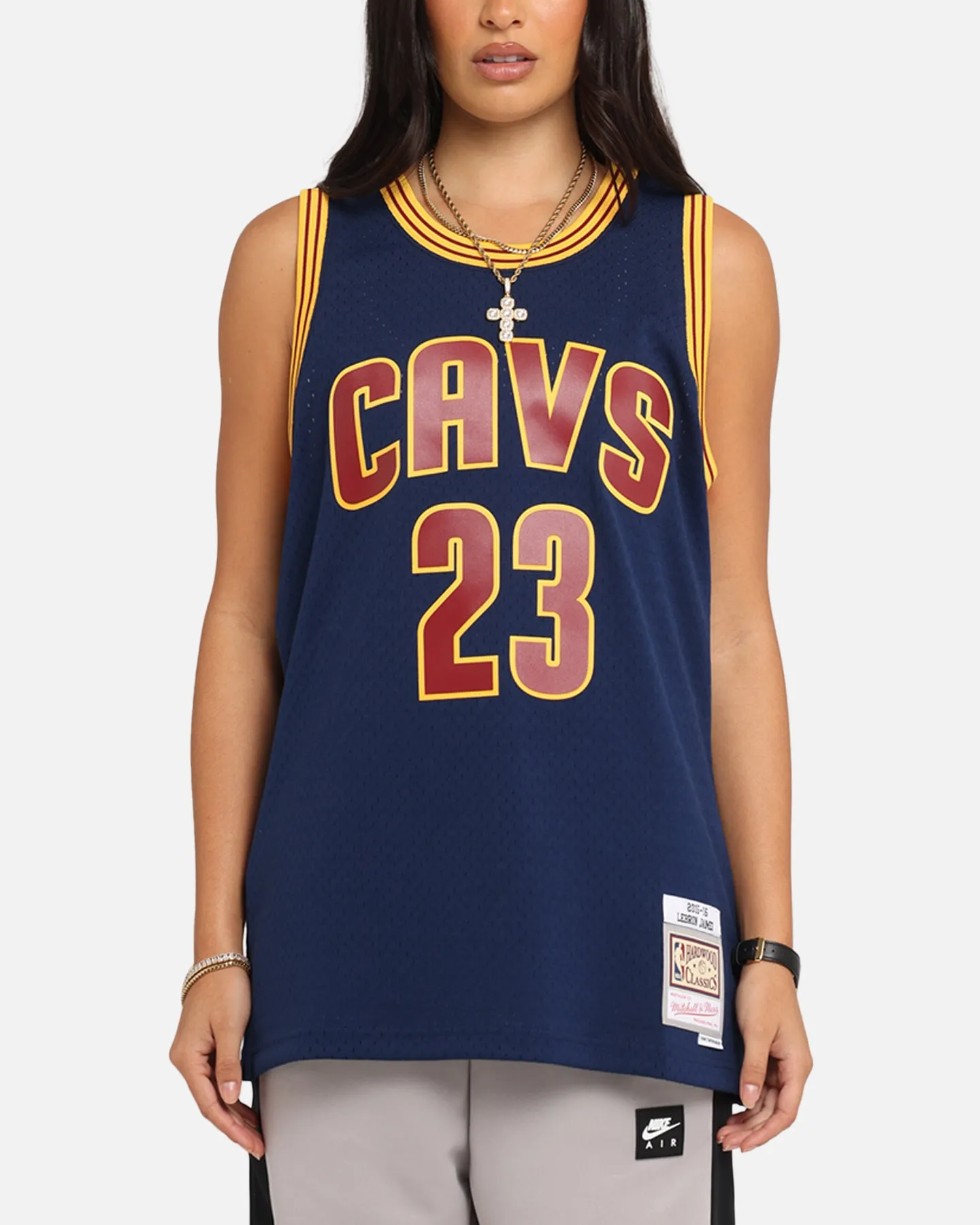 Mitchell & Ness Cleveland Cavaliers Lebron James Swing Jersey Blue sold by Culture Kings