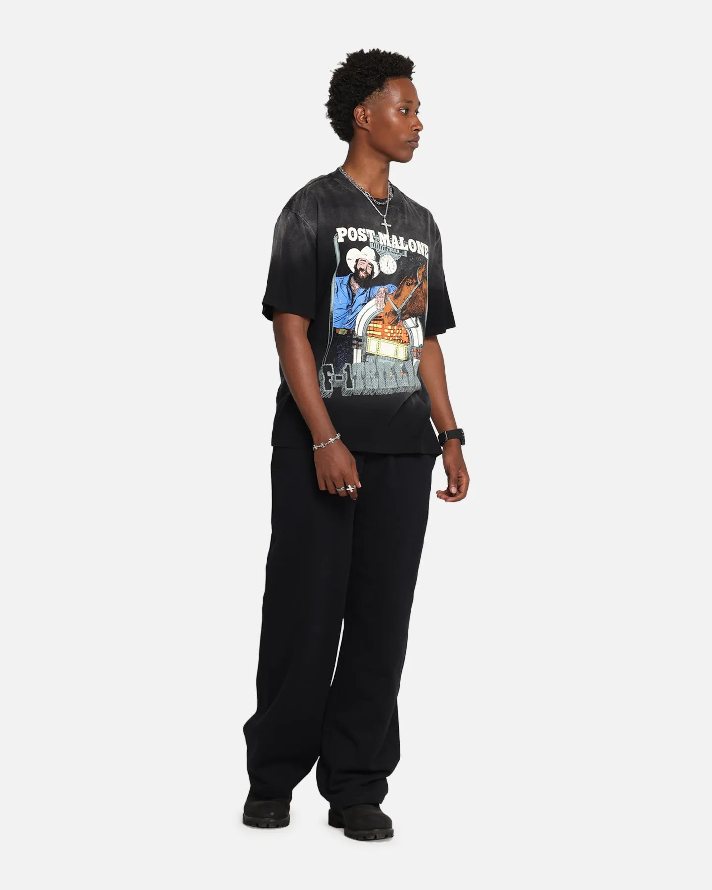 Post Malone F-1 Trillion Horse T-Shirt Black Wash sold by Culture Kings product image thumbnail 2