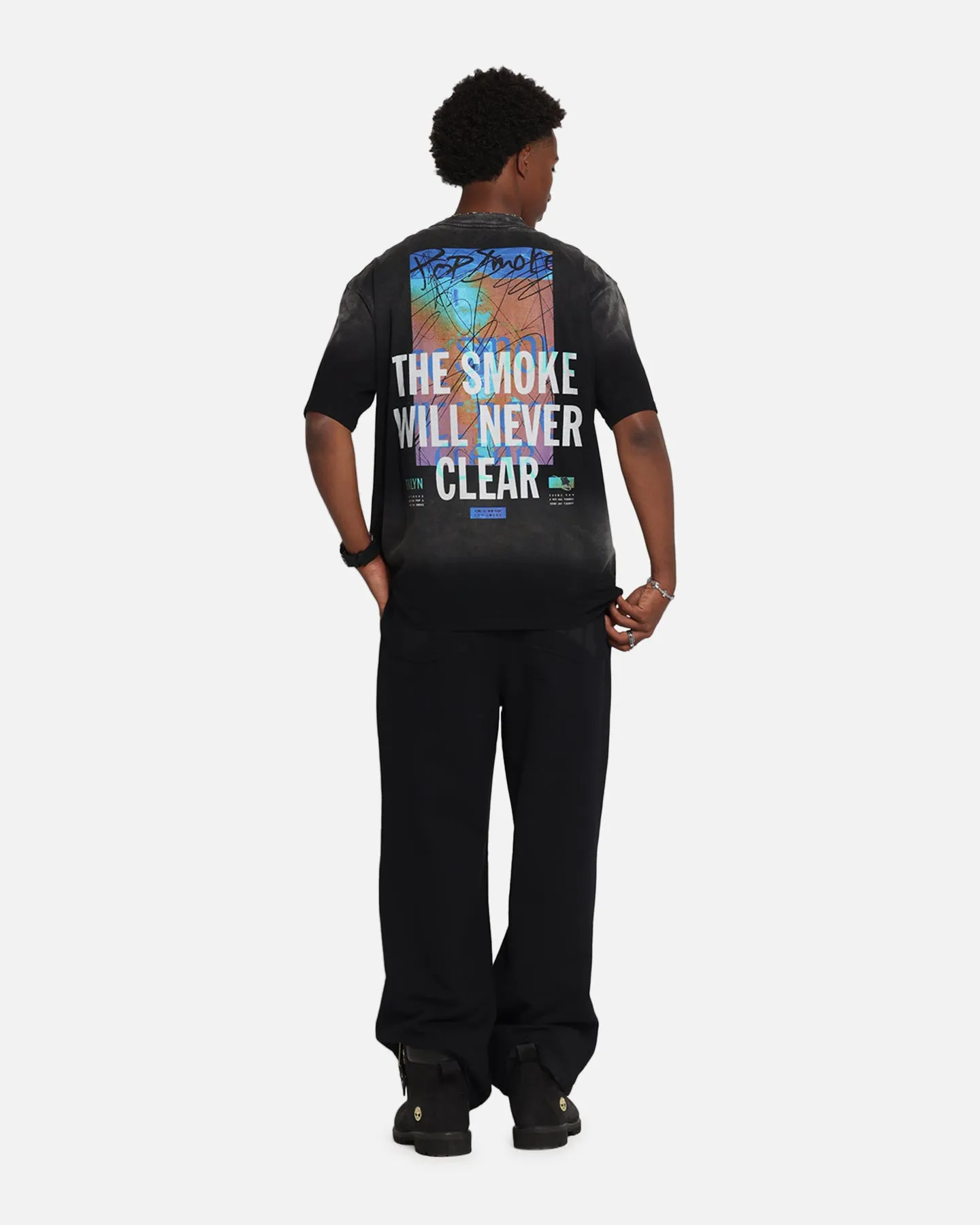 Pop Smoke Never Clear T-Shirt Black Wash sold by Culture Kings product image thumbnail 4