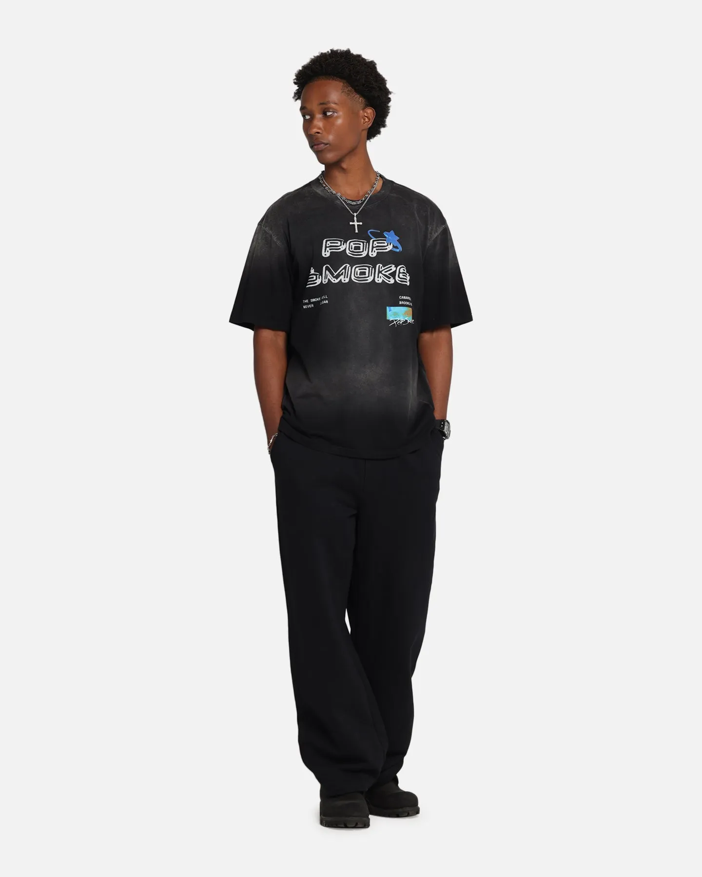 Pop Smoke Never Clear T-Shirt Black Wash sold by Culture Kings product image thumbnail 3