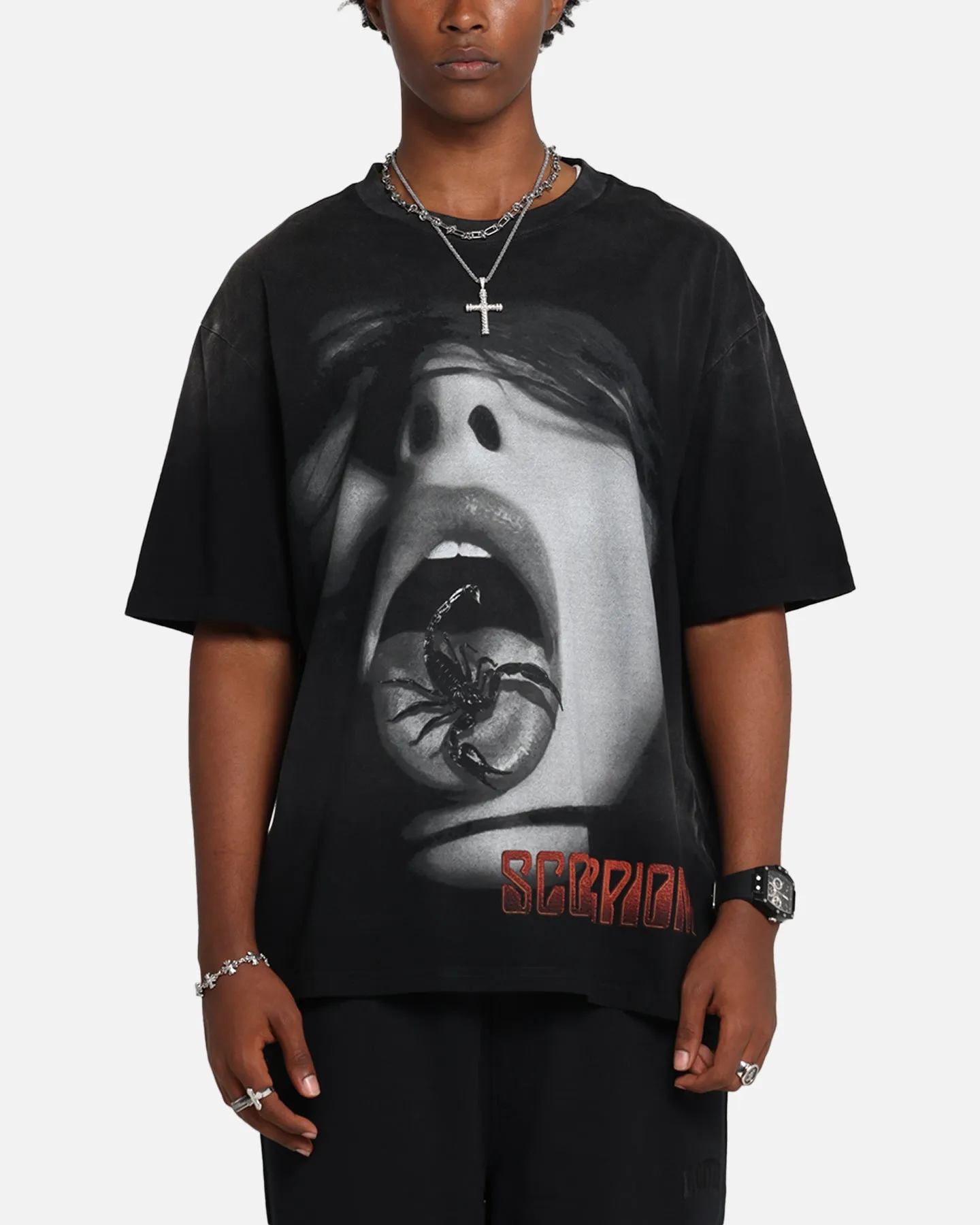 Scorpions Scorpions Blacked Out T-Shirt Washed Black sold by Culture Kings