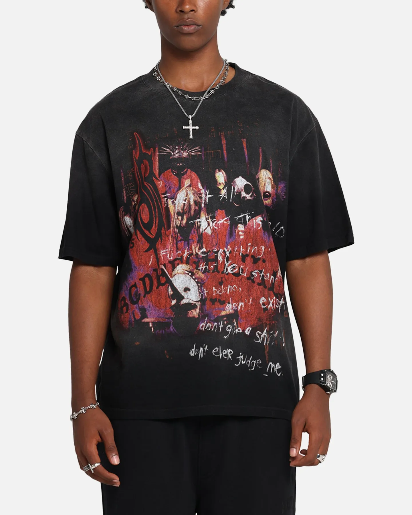 Slipknot Slipknot Blacked Out T-Shirt Washed Black sold by Culture Kings