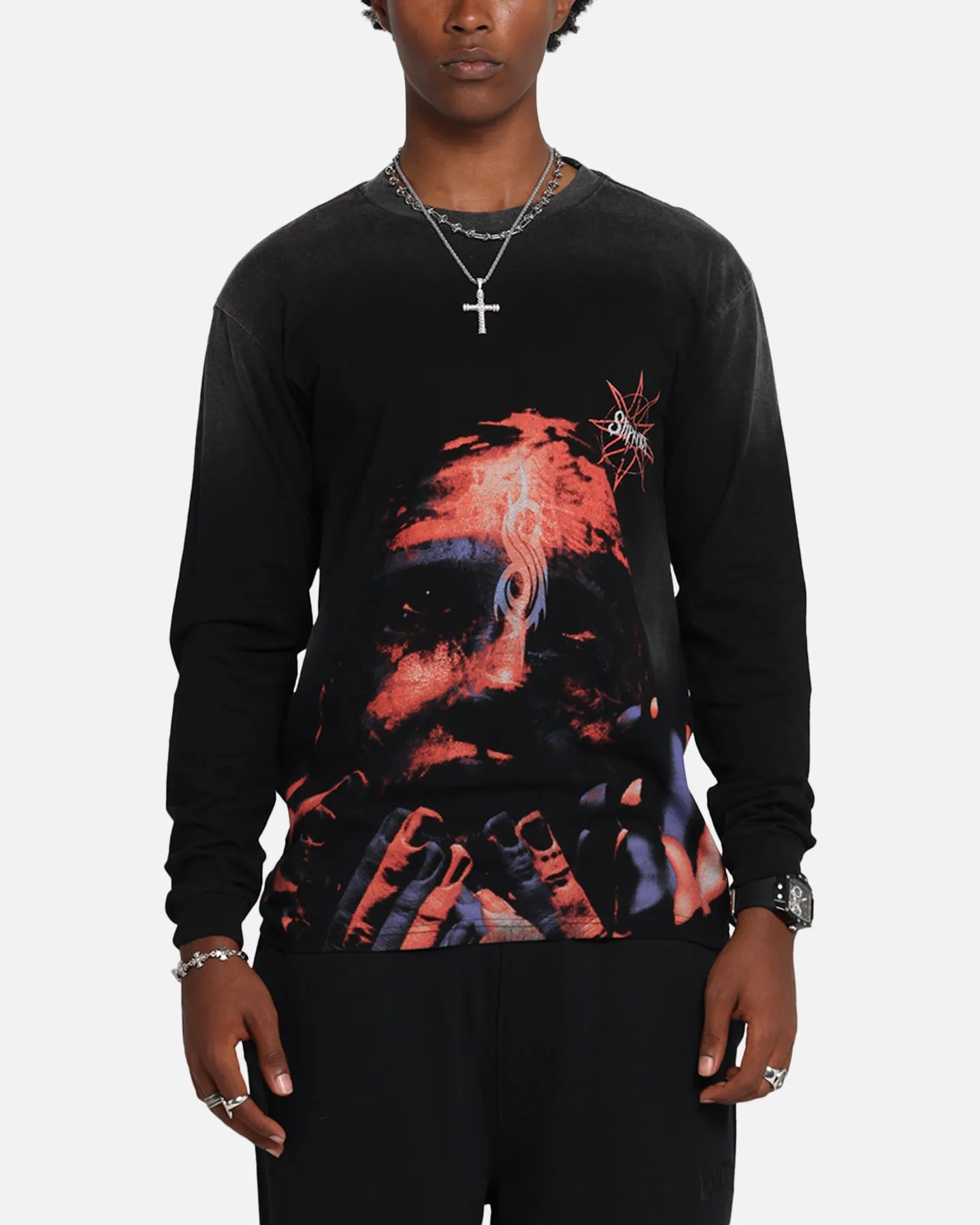 Slipknot Slipknot Long Sleeve T-Shirt Washed Black sold by Culture Kings