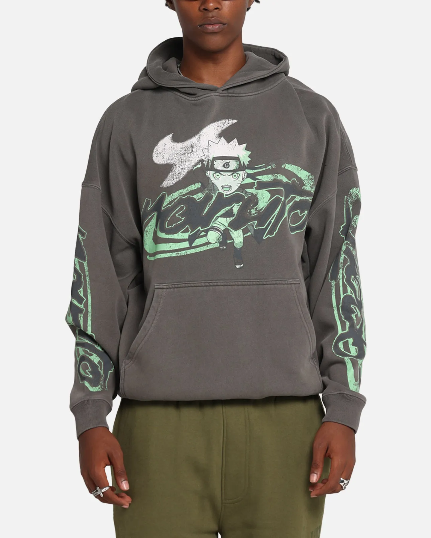 Goat Crew X Naruto Sage Mode Premium Hoodie Washed Charcoal sold by Culture Kings