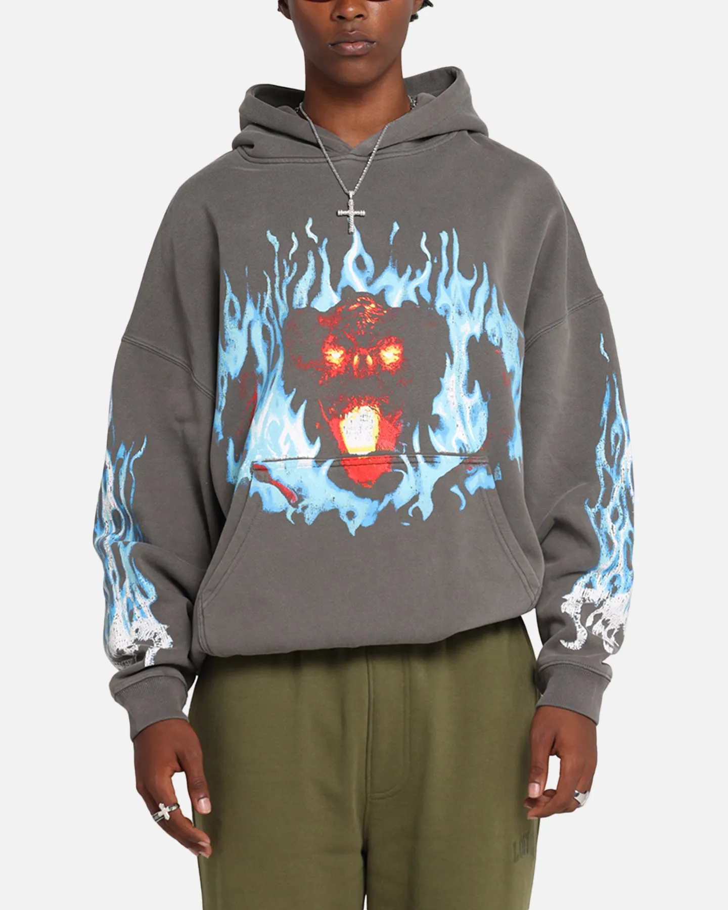 American Thrift X Lord Of The Rings Balrog Premium Hoodie Washed Charcoal sold by Culture Kings
