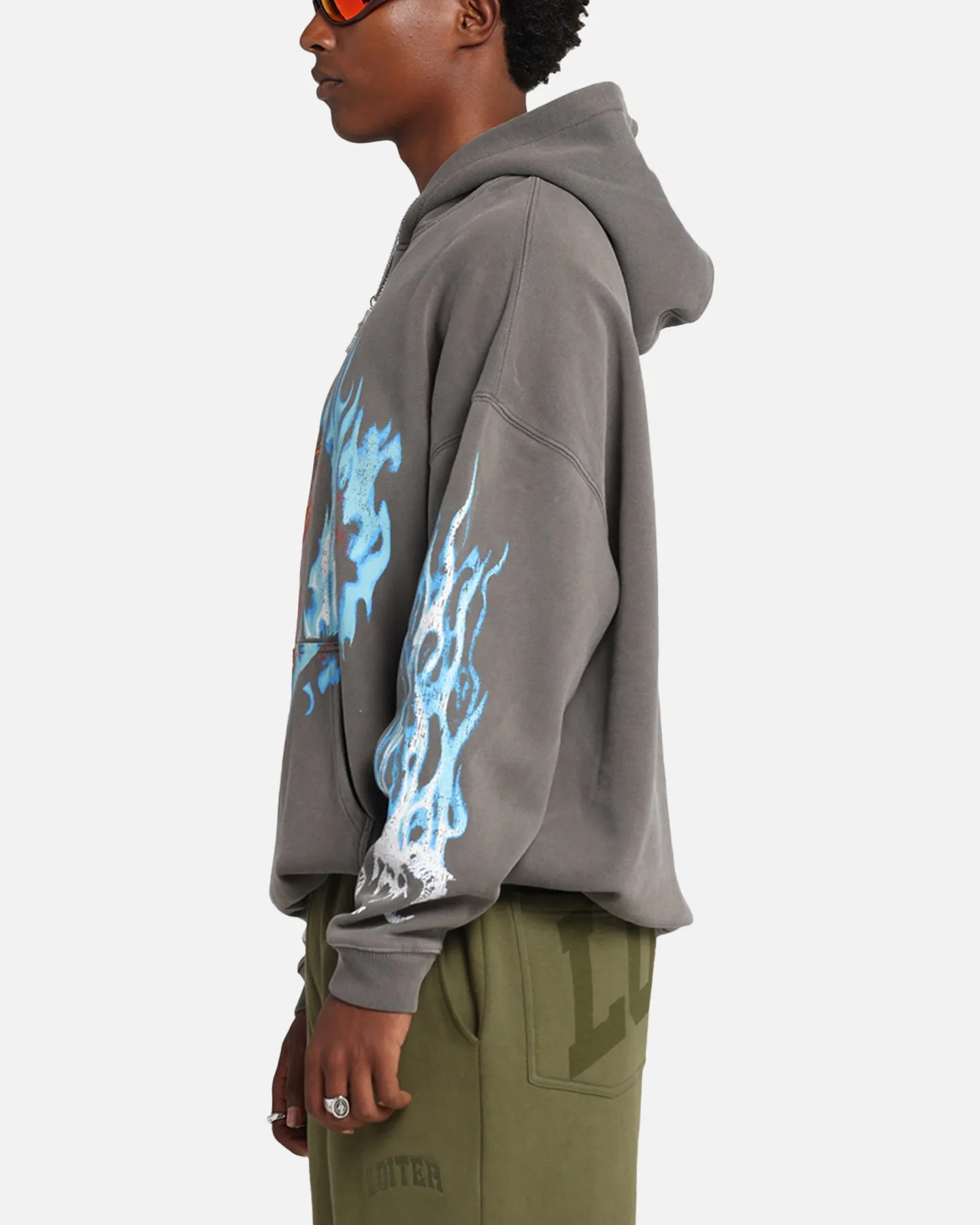 American Thrift X Lord Of The Rings Balrog Premium Hoodie Washed Charcoal sold by Culture Kings product image thumbnail 5