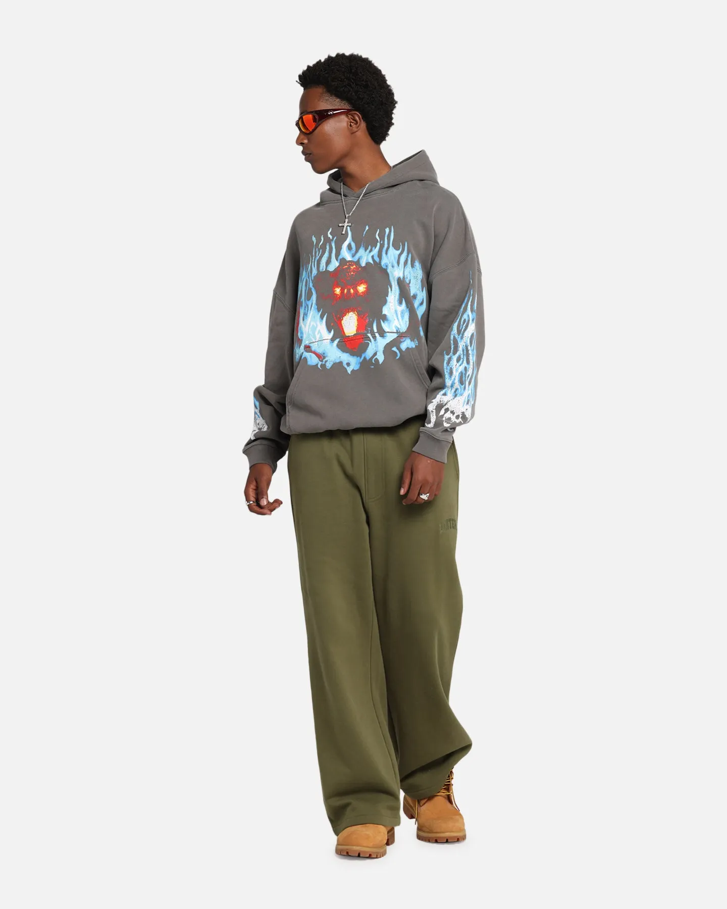 American Thrift X Lord Of The Rings Balrog Premium Hoodie Washed Charcoal sold by Culture Kings product image thumbnail 2