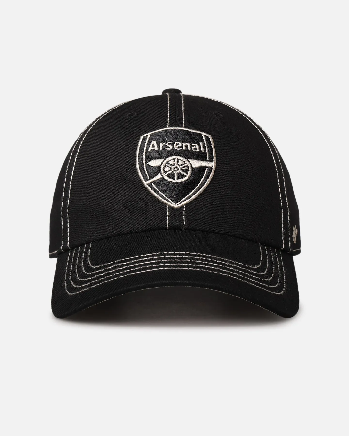 47 Brand Arsenal FC 'Contrast Stitch' 47 Clean Up Strapback Black/Bone sold by Culture Kings