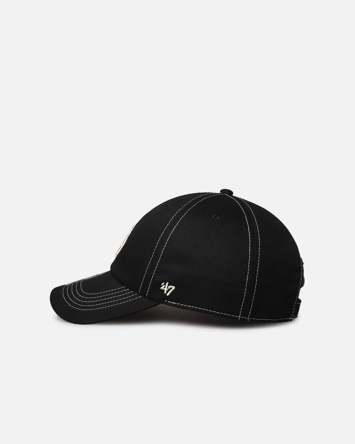 47 Brand Los Angeles Dodgers 'Contrast Stitch' 47 Clean Up Strapback Black/Bone sold by Culture Kings product image thumbnail 4
