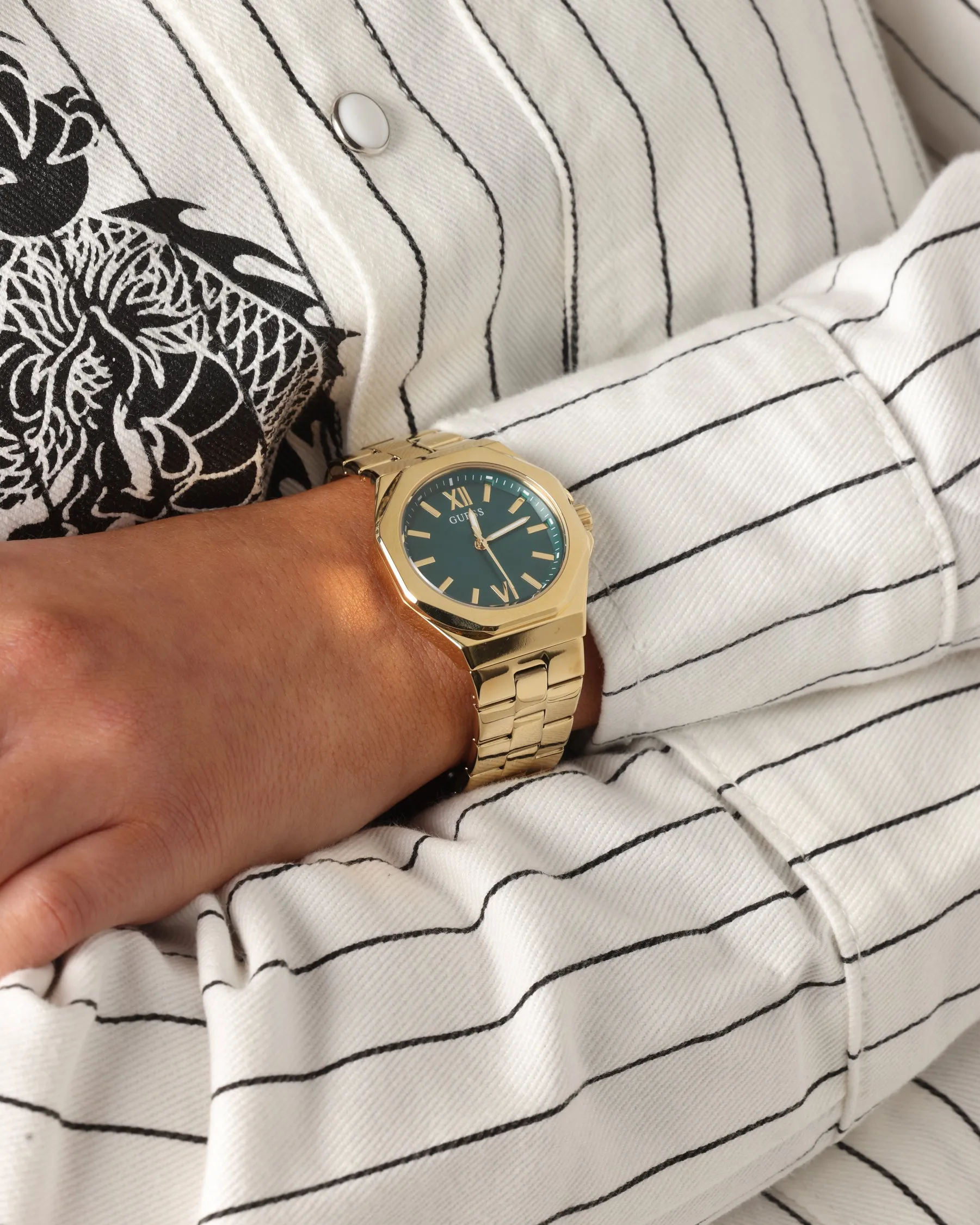 Guess Mainline Women's Empress Bracelet Watch Gold/Green sold by Culture Kings product image thumbnail 2