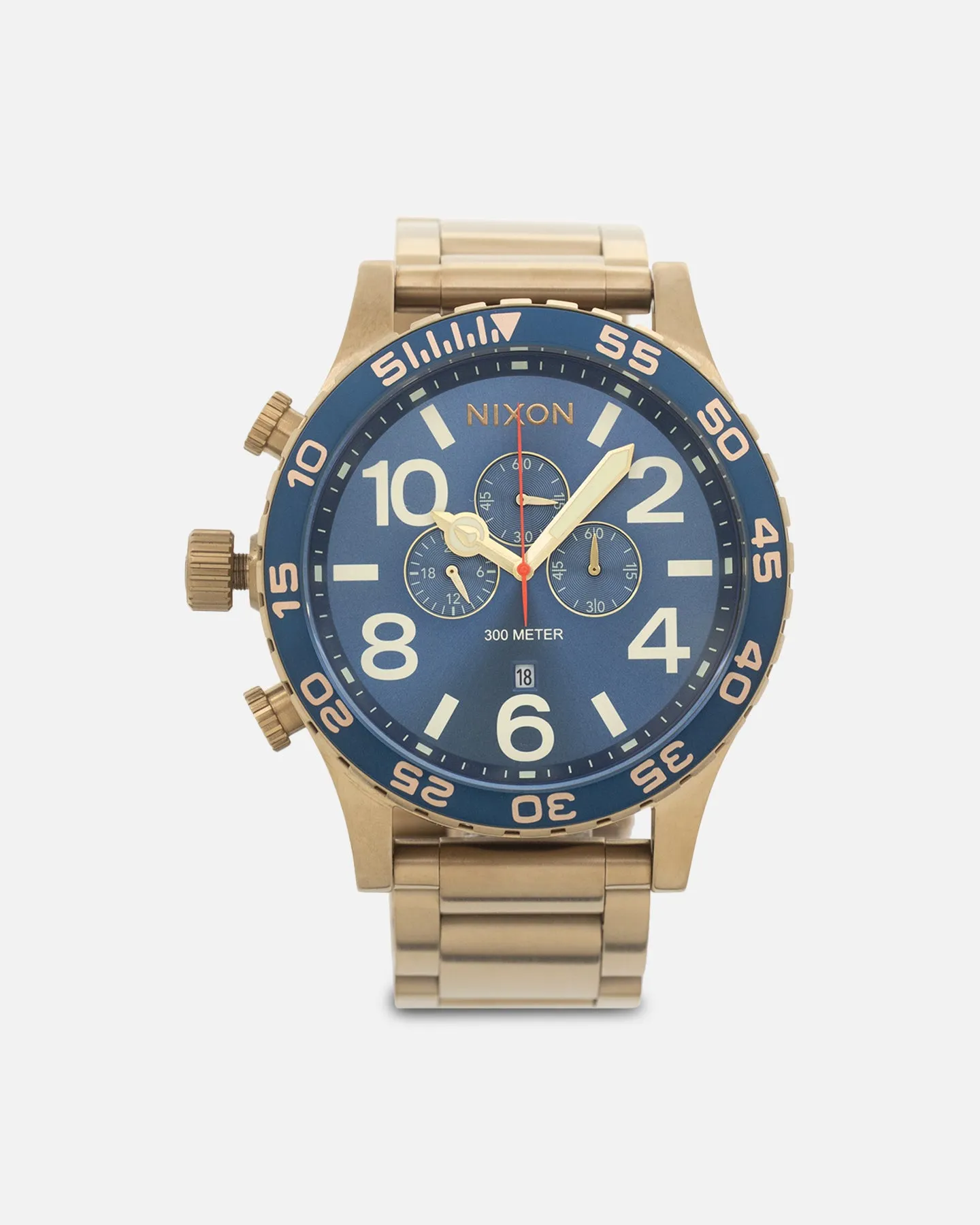 Nixon 51-30 Chrono Gold/Blue sold by Culture Kings