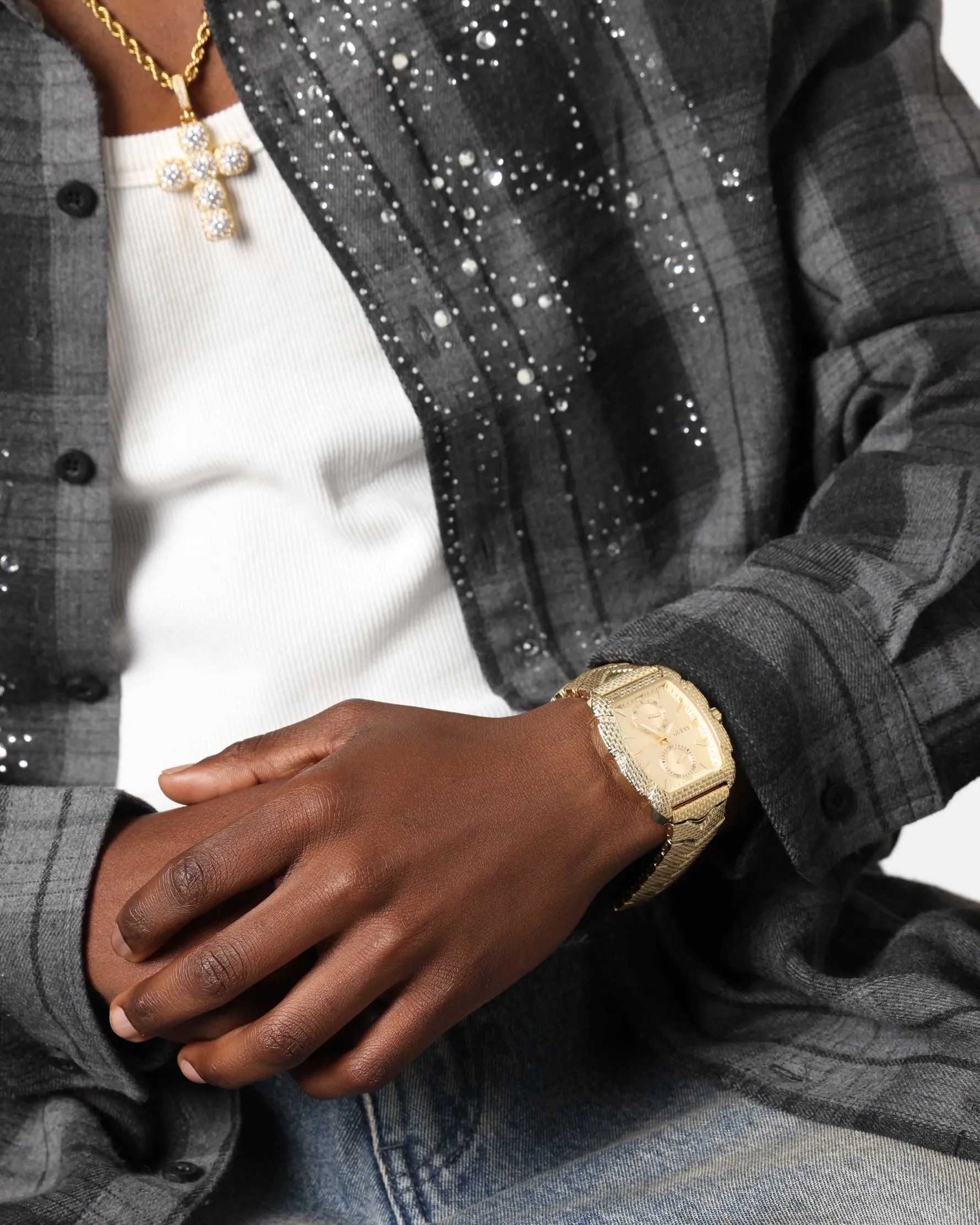 Guess Mainline Nile Textured Bracelet Watch Gold sold by Culture Kings product image thumbnail 2