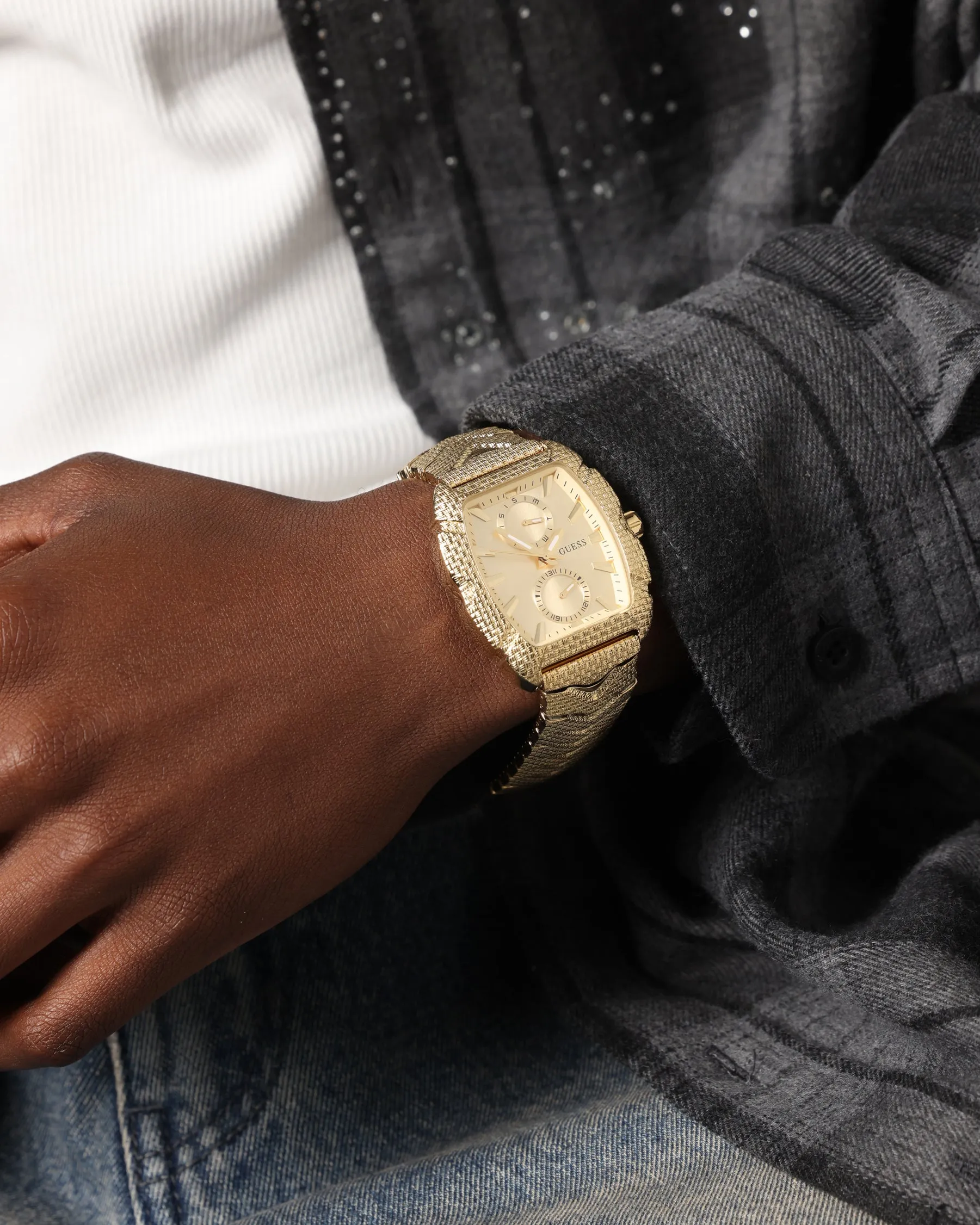 Guess Mainline Nile Textured Bracelet Watch Gold sold by Culture Kings product image thumbnail 4