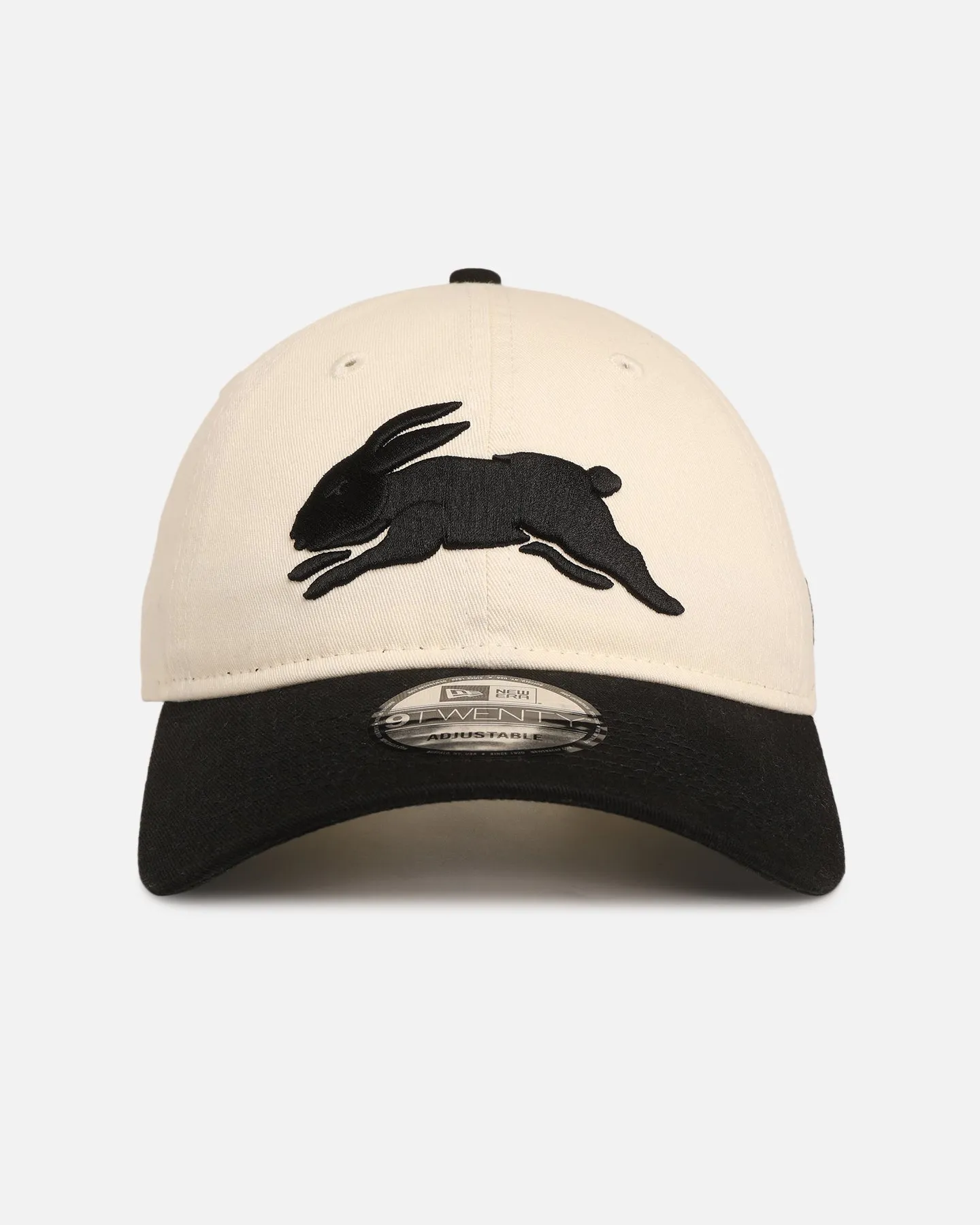 New Era South Sydney Rabbitohs 'NRL Two Tone' 9TWENTY Strapback Chrome White/Black sold by Culture Kings