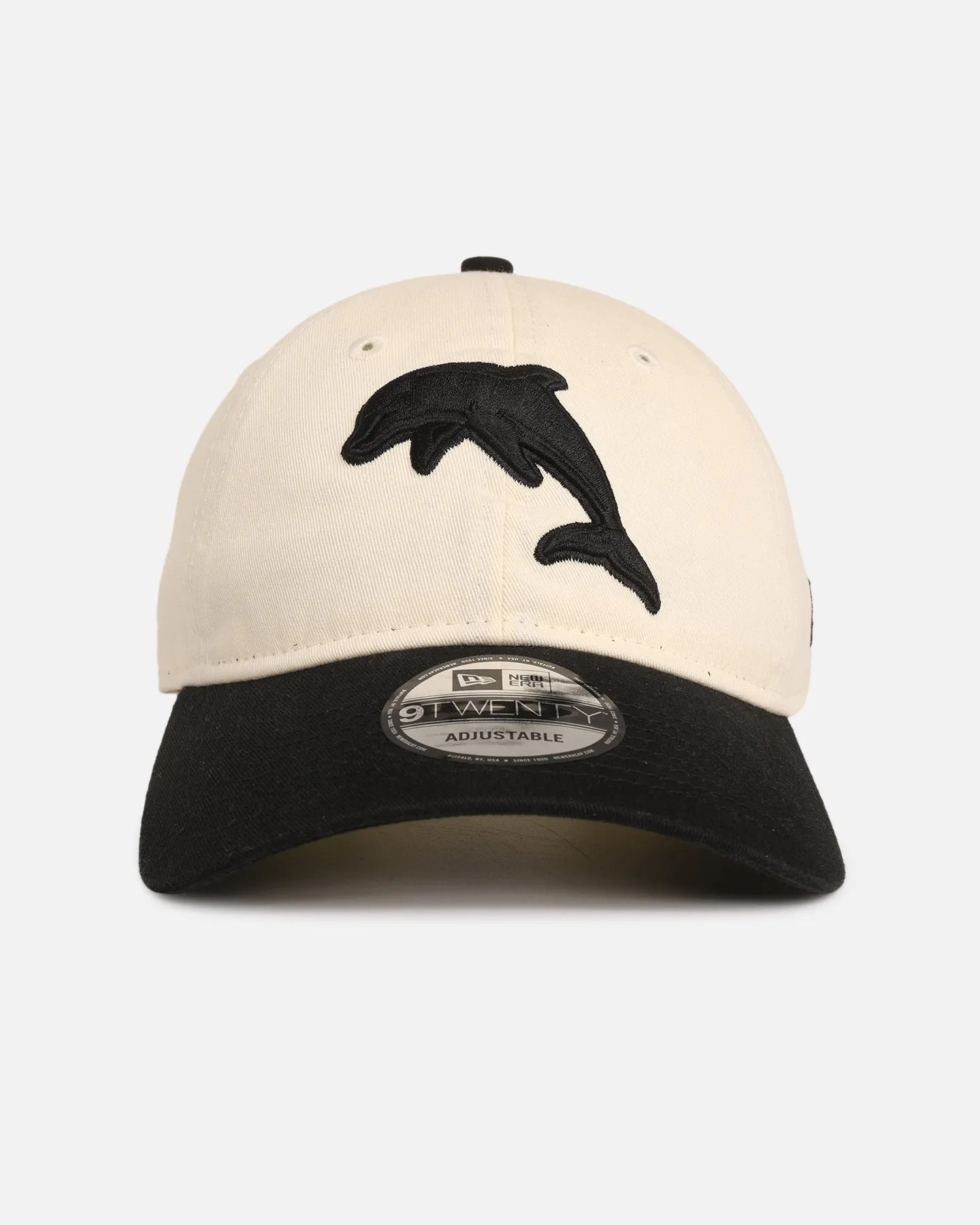 New Era The Dolphins 'NRL Two Tone' 9TWENTY Strapback Chrome White/Black sold by Culture Kings