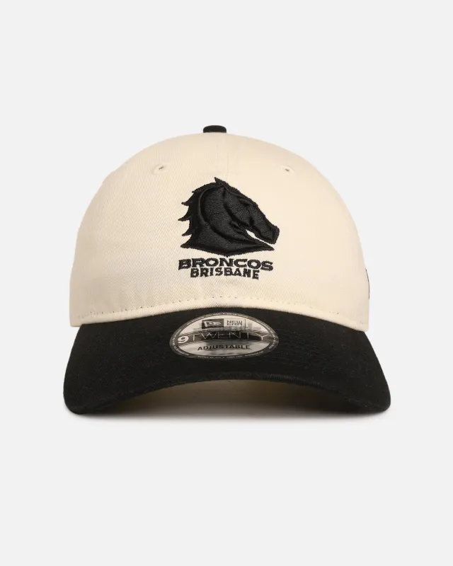 New Era Brisbane Broncos 'NRL Two Tone' 9TWENTY Strapback Chrome White/Black sold by Culture Kings