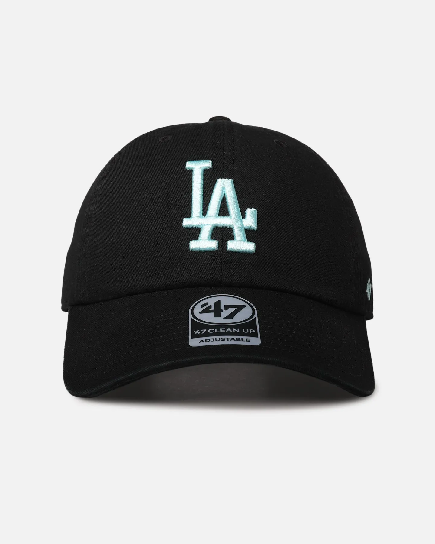 47 Brand Los Angeles Dodgers 47 Clean Up Strapback Black/Turquoise sold by Culture Kings