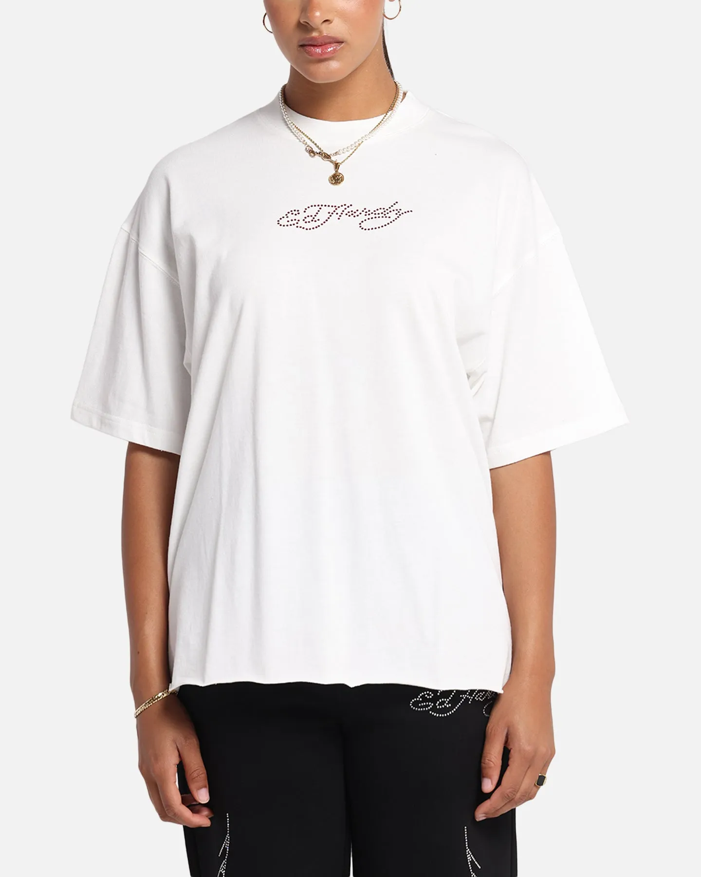 Ed Hardy Techno Rhinestone T-Shirt Off White sold by Culture Kings product image thumbnail 2