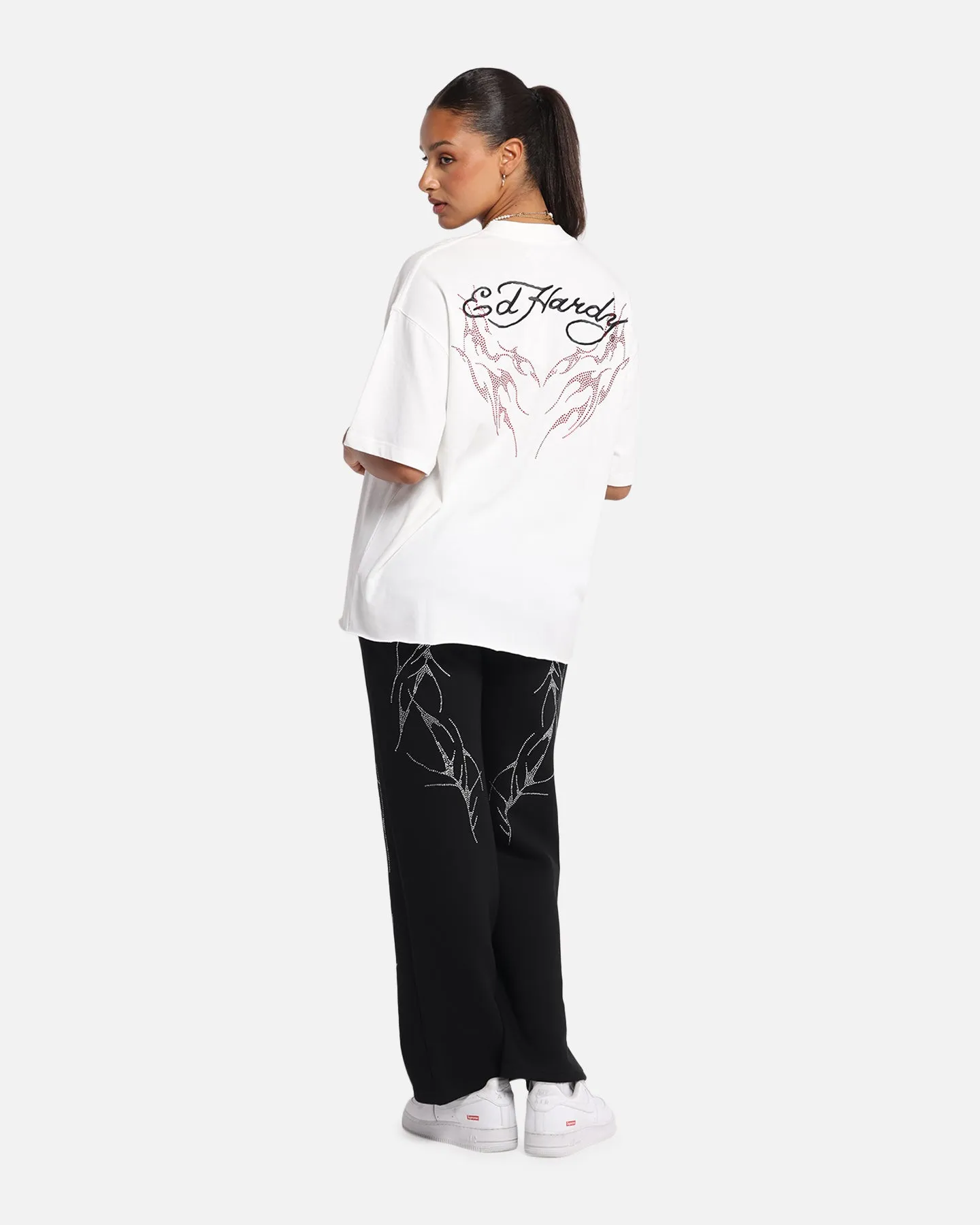 Ed Hardy Techno Rhinestone T-Shirt Off White sold by Culture Kings product image thumbnail 3