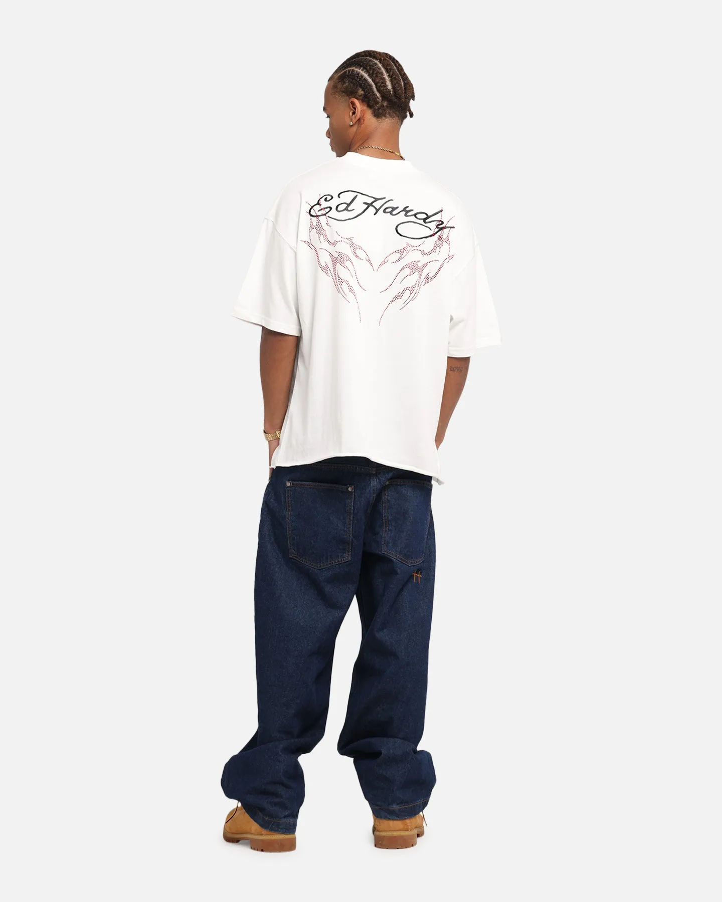 Ed Hardy Techno Rhinestone T-Shirt Off White sold by Culture Kings product image thumbnail 3