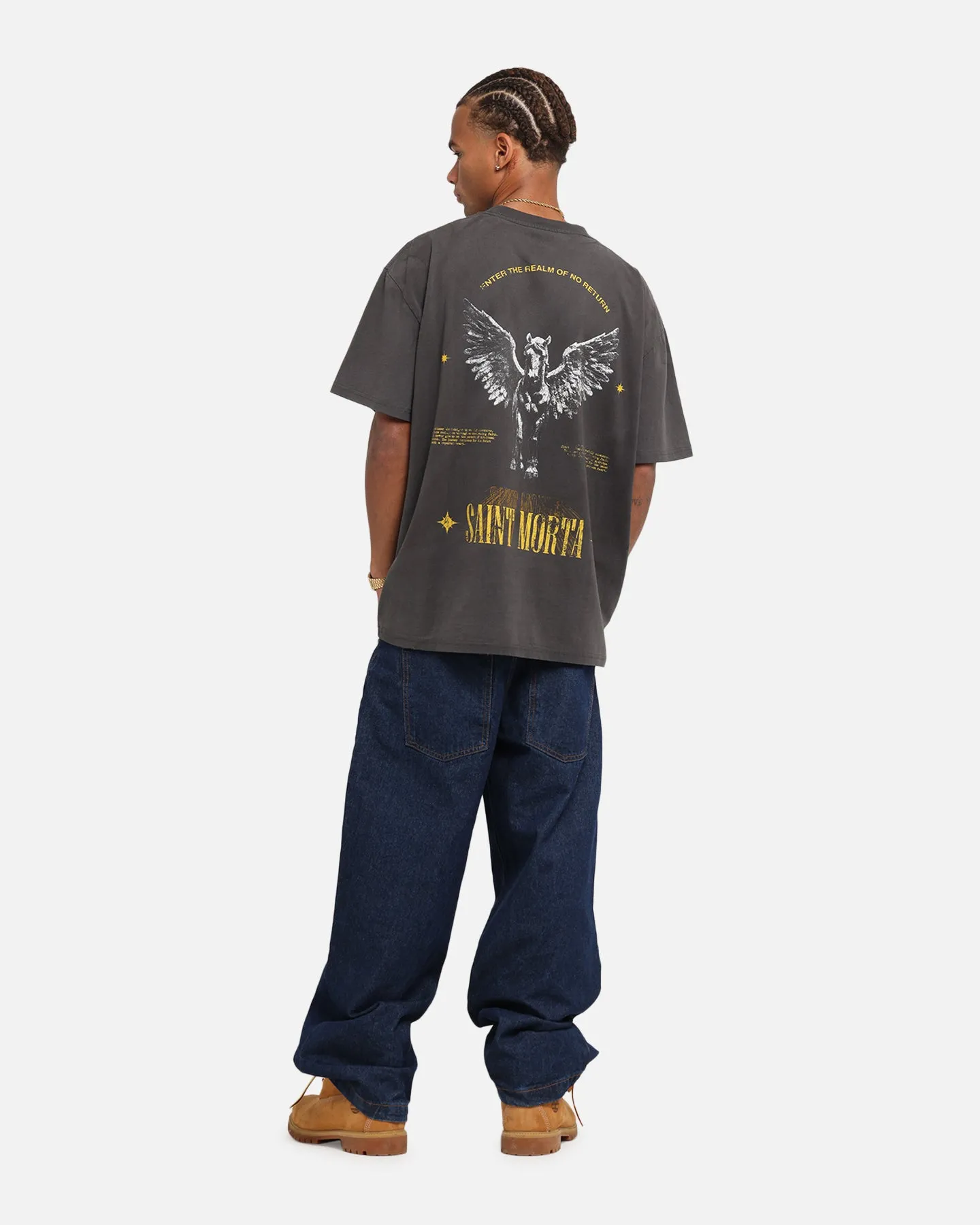 Saint Morta Realm Of Return Boxy T-Shirt Black Wash sold by Culture Kings product image thumbnail 3