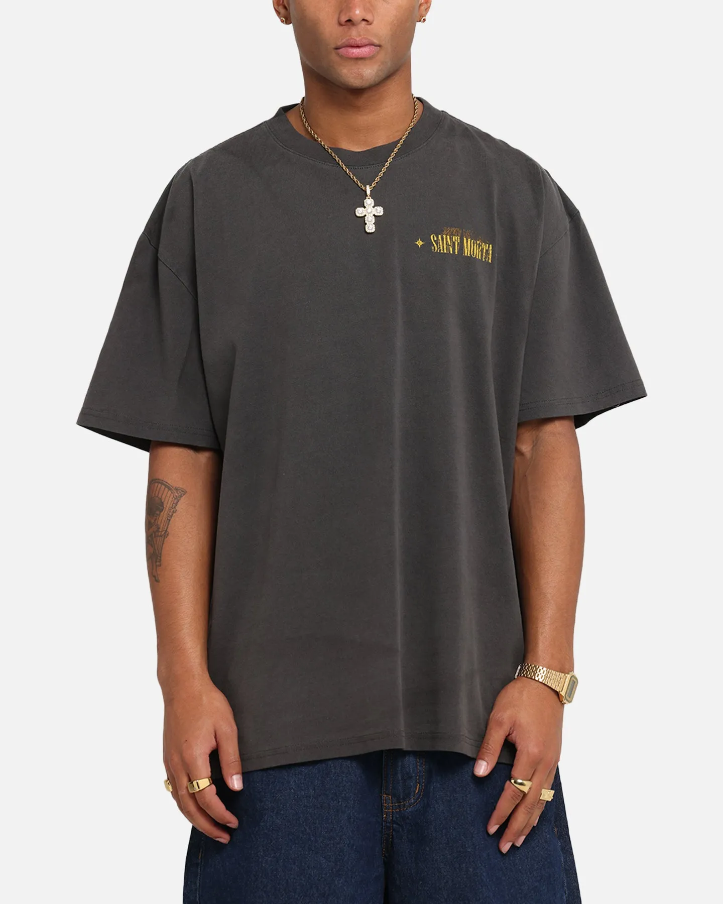 Saint Morta Realm Of Return Boxy T-Shirt Black Wash sold by Culture Kings product image thumbnail 2
