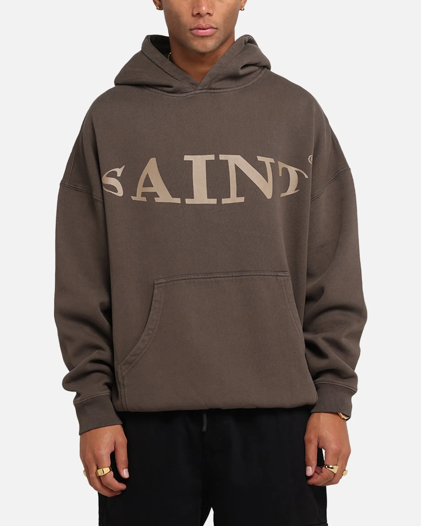 Saint Morta Vision Boxy Hoodie Brown sold by Culture Kings