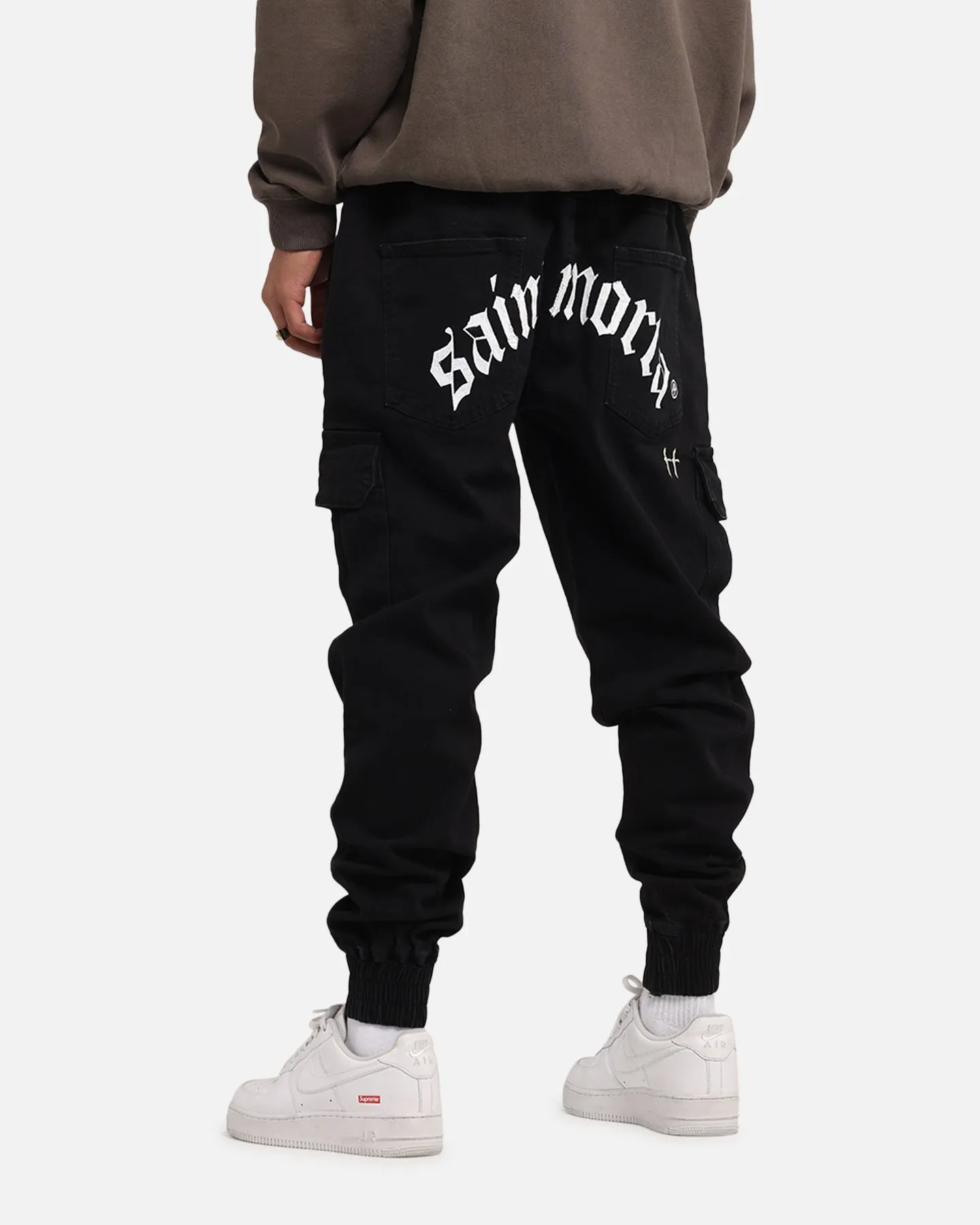Saint Morta Gothic Cargo Joggers Black Shadow sold by Culture Kings