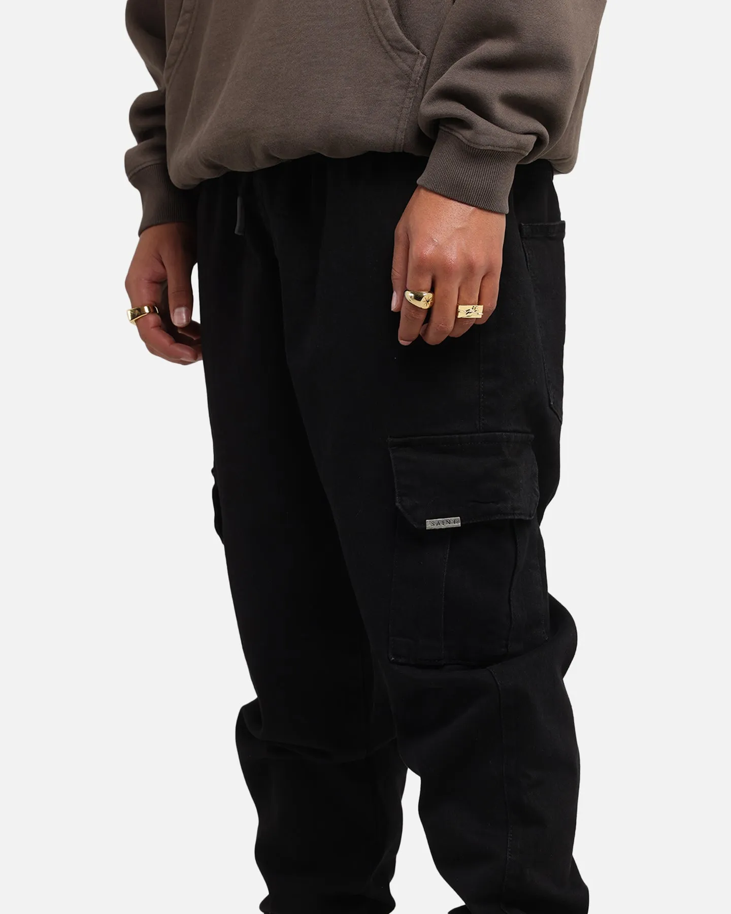 Saint Morta Gothic Cargo Joggers Black Shadow sold by Culture Kings product image thumbnail 4