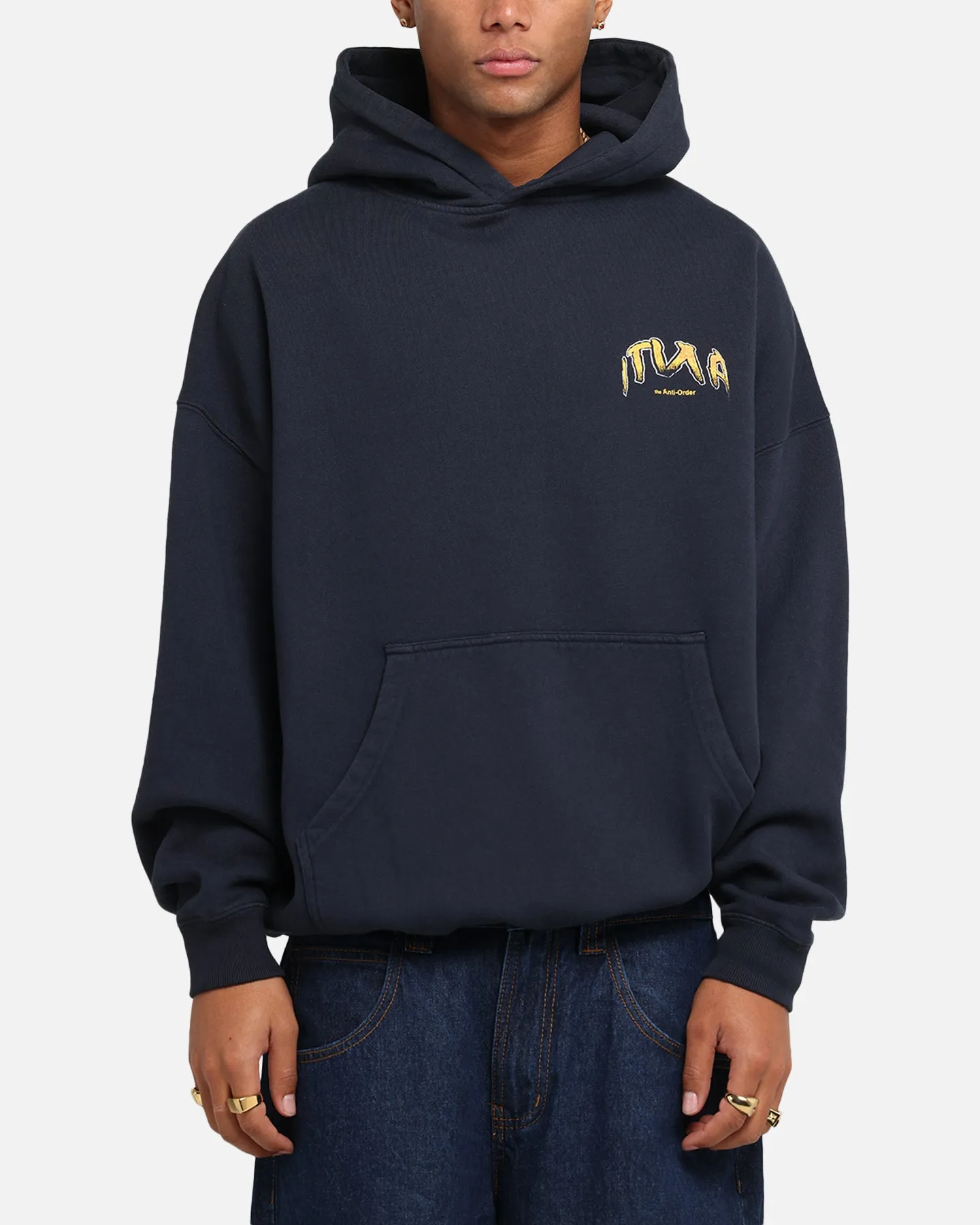 The Anti Order Anti Collegate Boxy Hoodie Navy sold by Culture Kings product image thumbnail 2