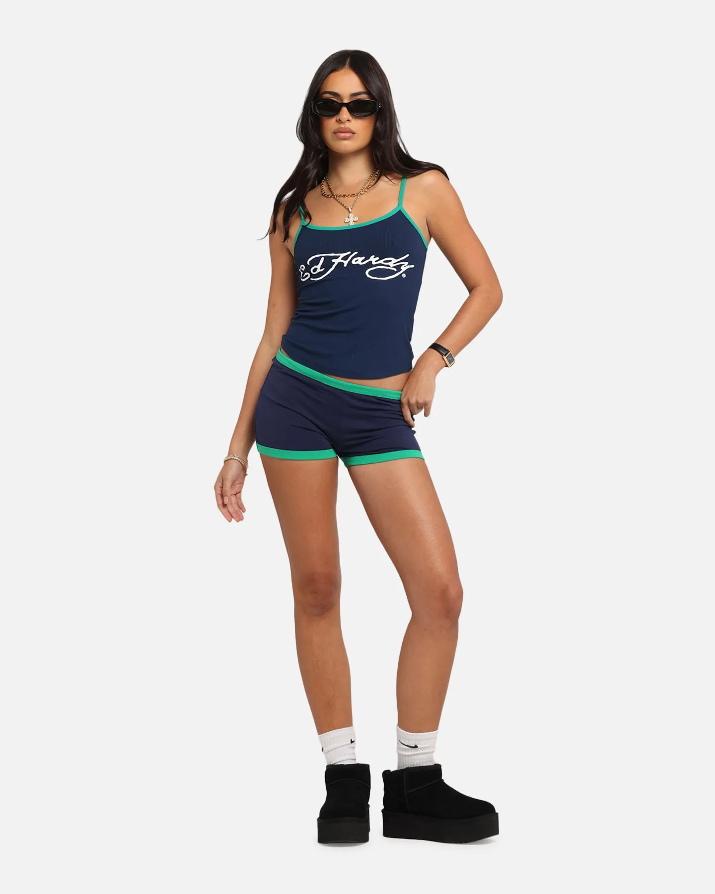Ed Hardy Women's Logo Camo Singlet Navy/Green sold by Culture Kings product image thumbnail 2