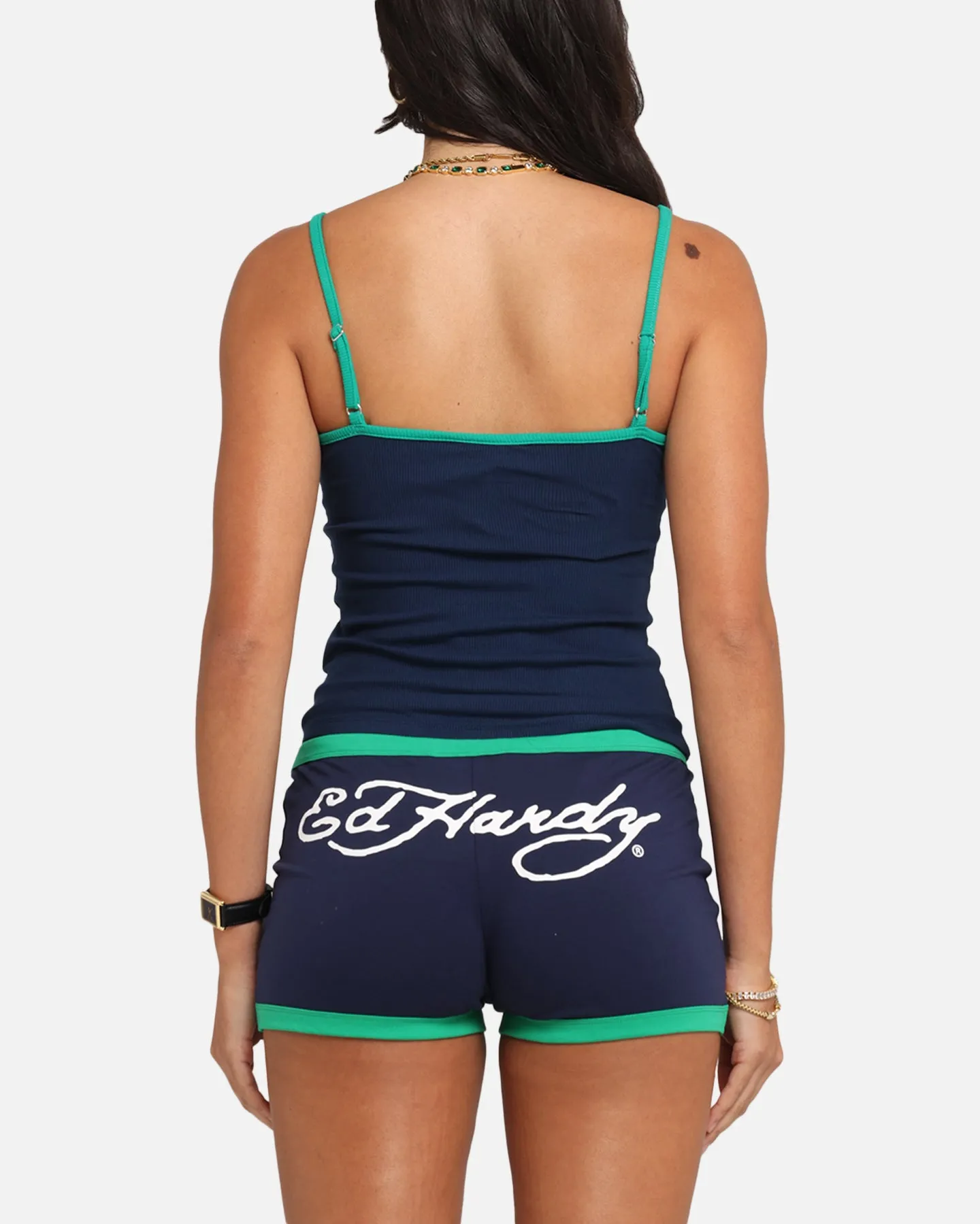 Ed Hardy Women's Logo Camo Singlet Navy/Green sold by Culture Kings product image thumbnail 3