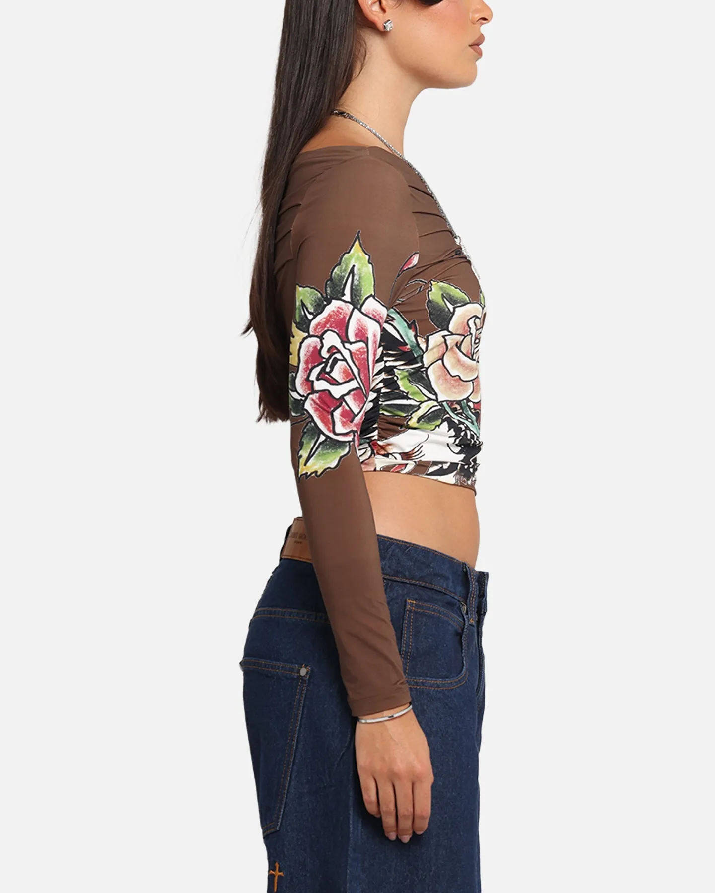 Ed Hardy Women's Eagle Long Sleeve T-Shirt Brown sold by Culture Kings product image thumbnail 4