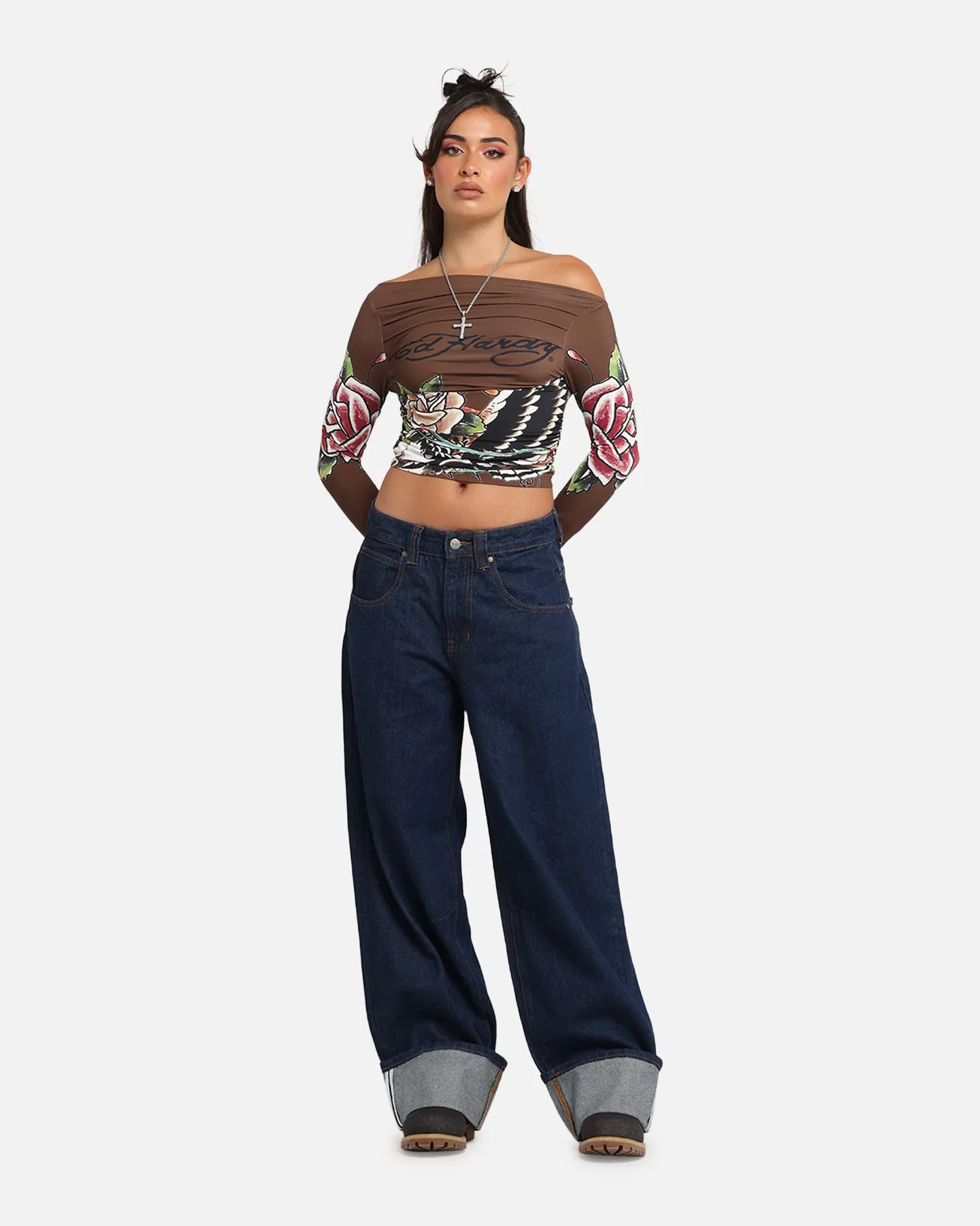 Ed Hardy Women's Eagle Long Sleeve T-Shirt Brown sold by Culture Kings product image thumbnail 2