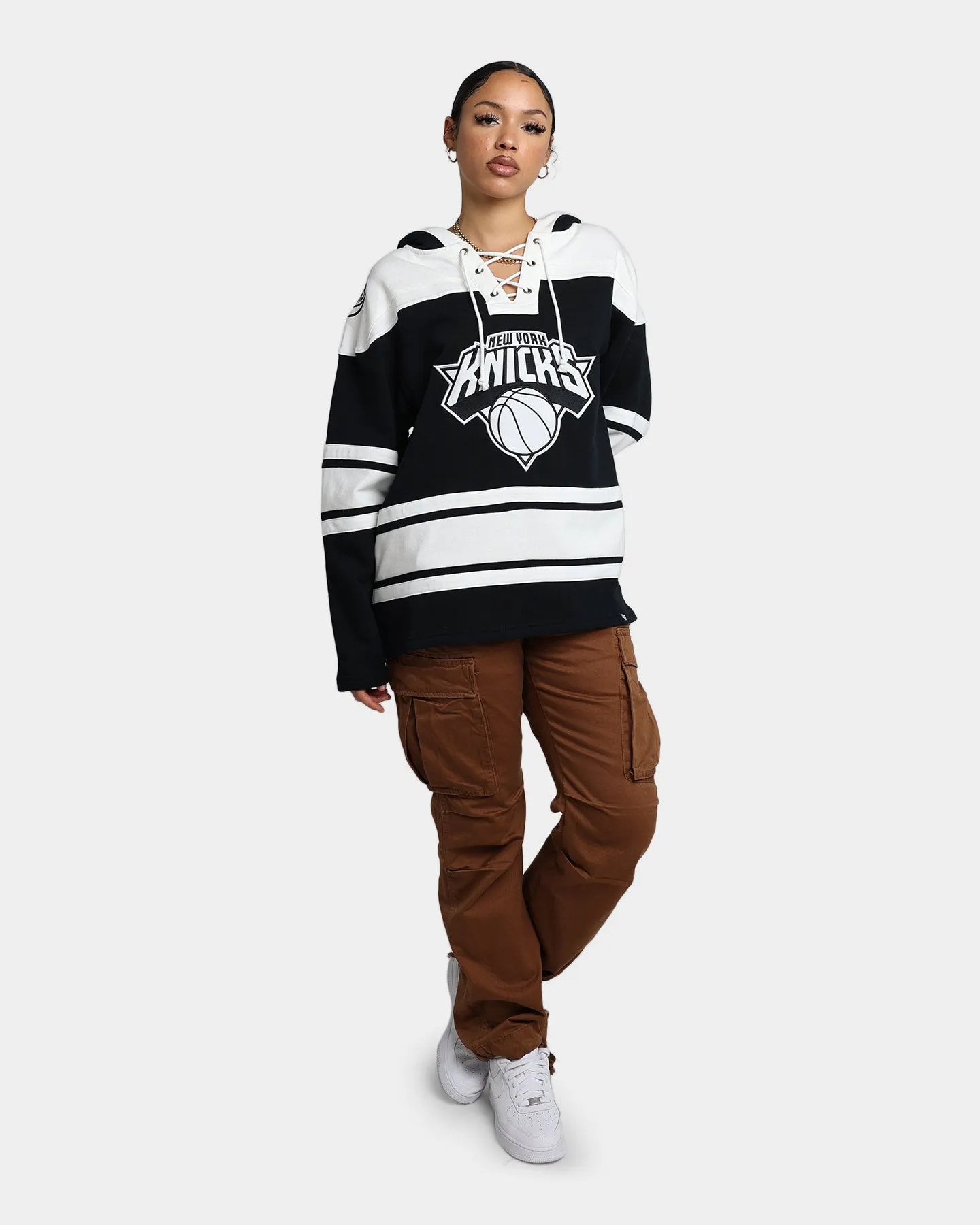 47 Brand New York Knicks Superior Lacer Hoodie Jet Black sold by Culture Kings product image thumbnail 2
