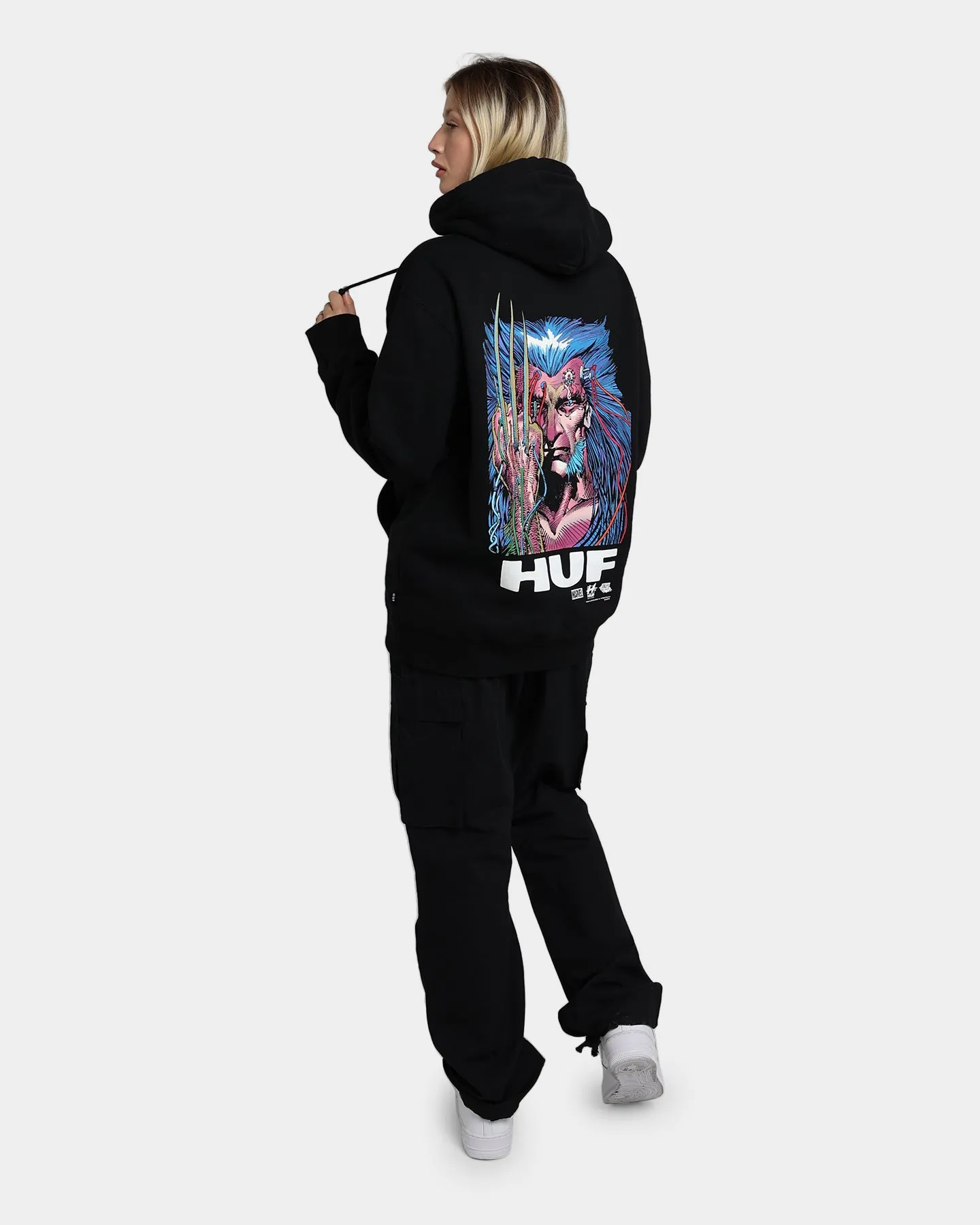 HUF X Marvel Weapon X Hoodie Black sold by Culture Kings product image thumbnail 3