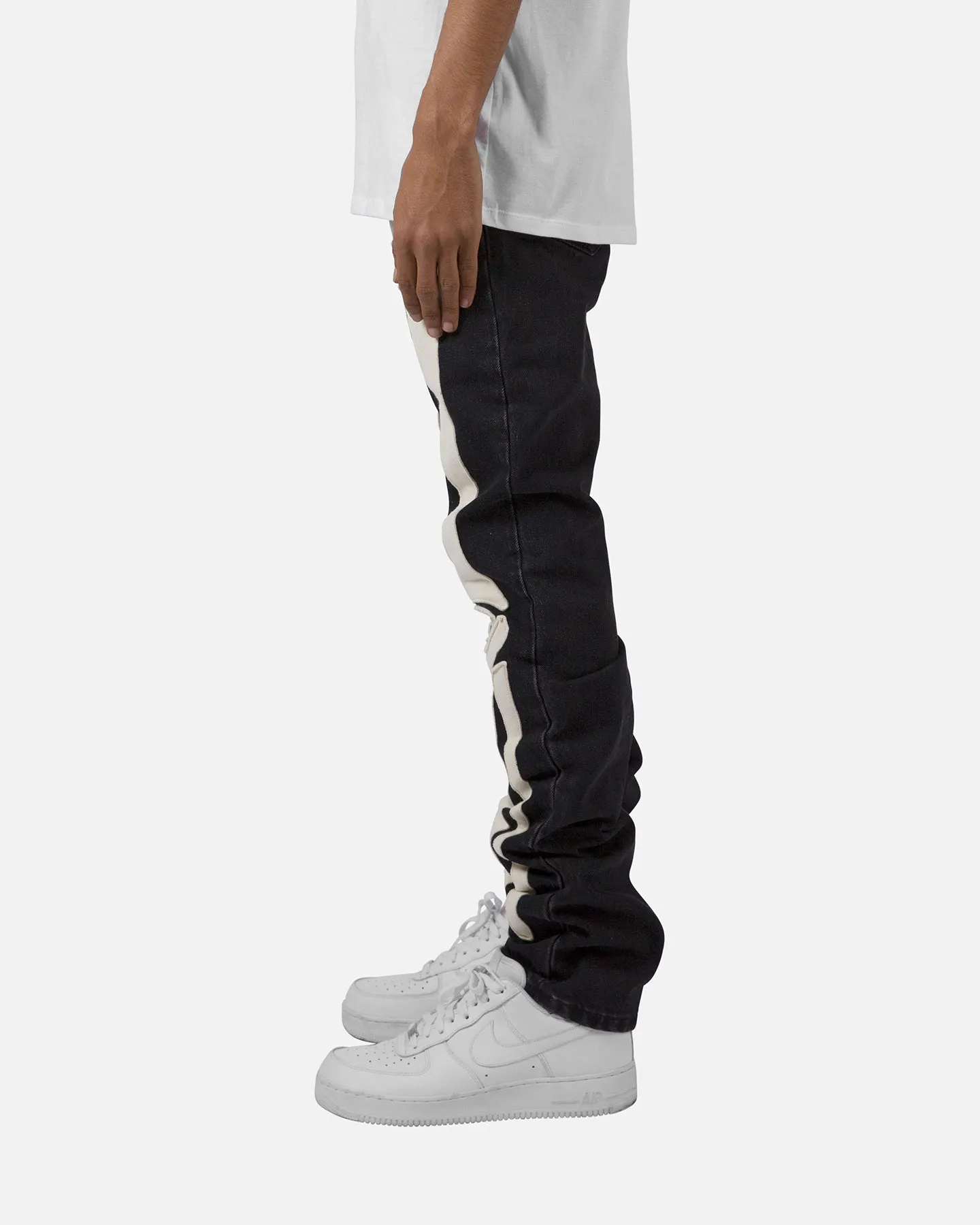 MNML D184 Skeleton Straight Denim Pants Black/White sold by Culture Kings product image thumbnail 4