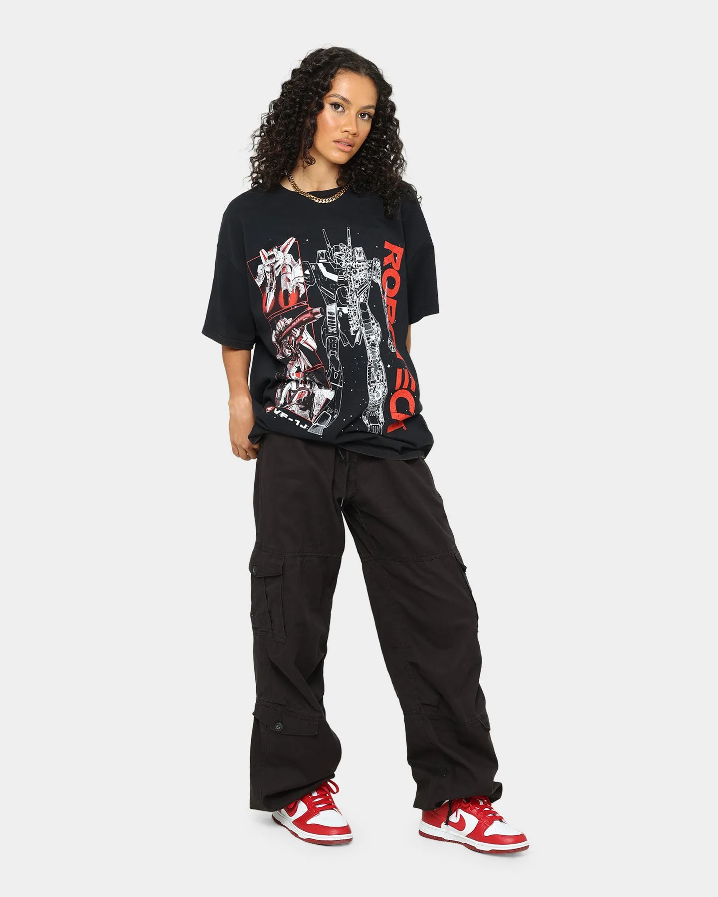 American Thrift X Robotech VFIJ Vintage T-Shirt Washed Black sold by Culture Kings product image thumbnail 2