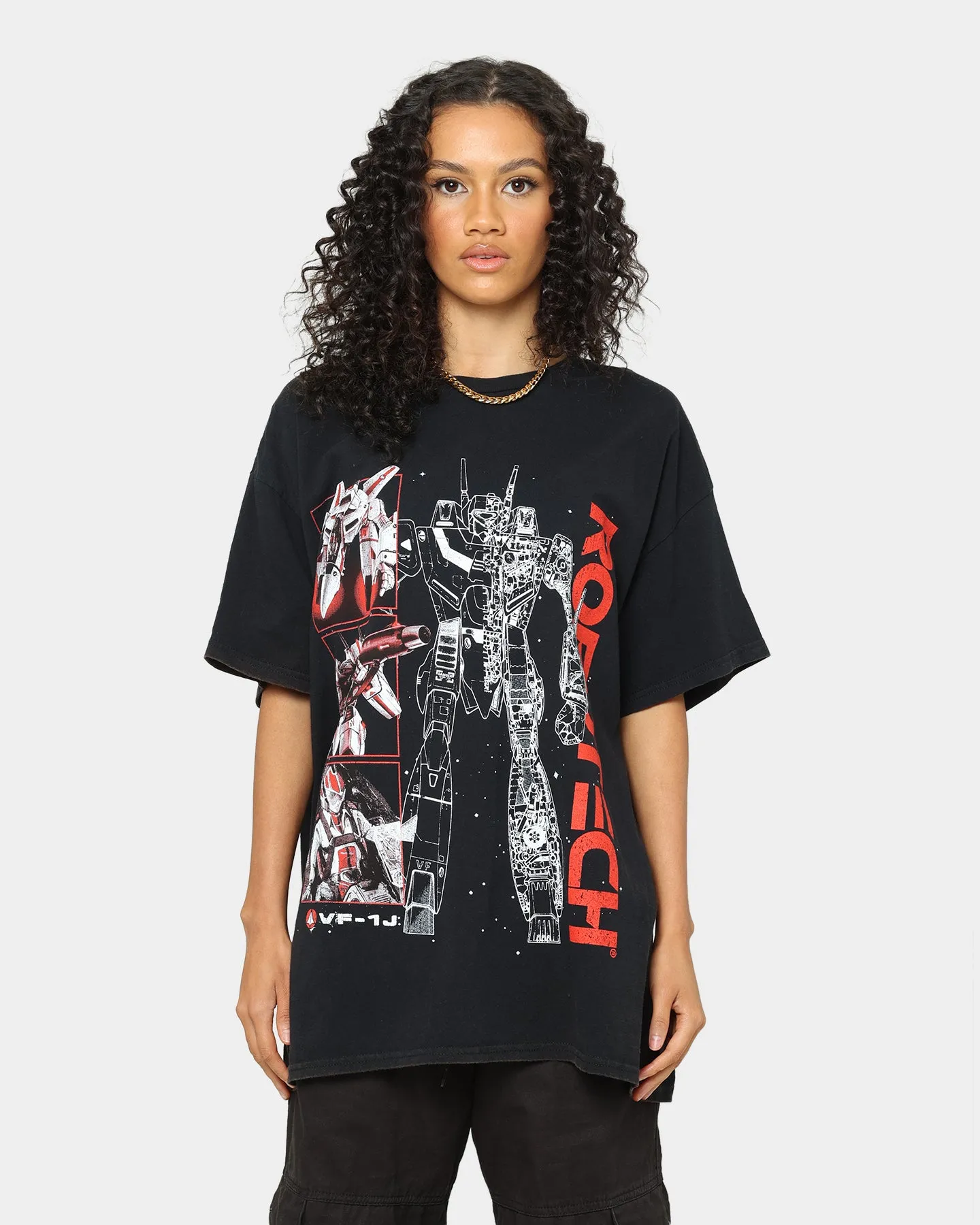 American Thrift X Robotech VFIJ Vintage T-Shirt Washed Black sold by Culture Kings product image thumbnail 3